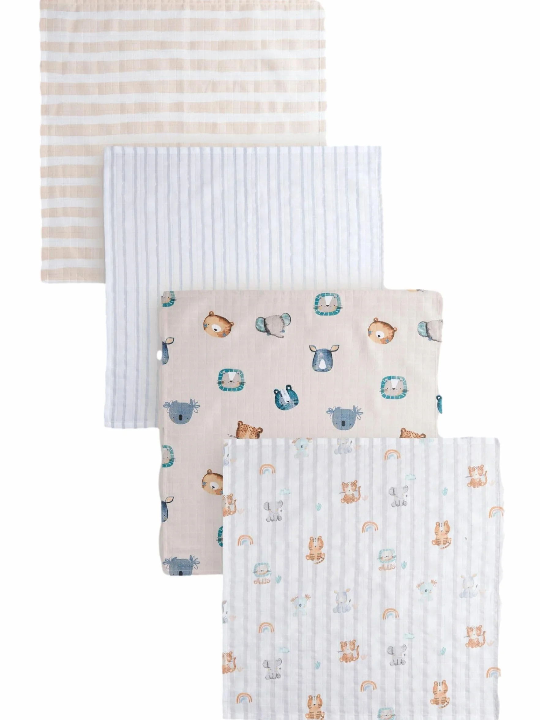 NEXT Bambino 4 mussole neonati 100% cotone