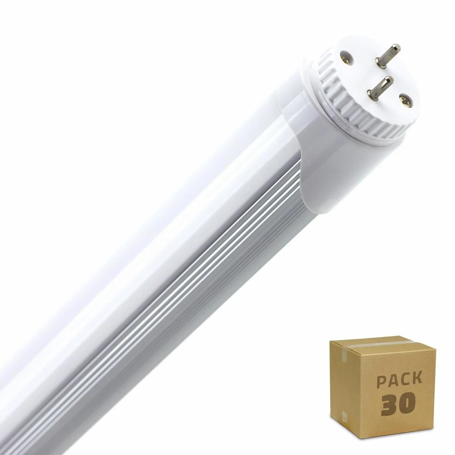 LEDKIA Pack 30 Tubi LED T8 G13 120 cm 18W 120 lm/W Connessione Unilaterale