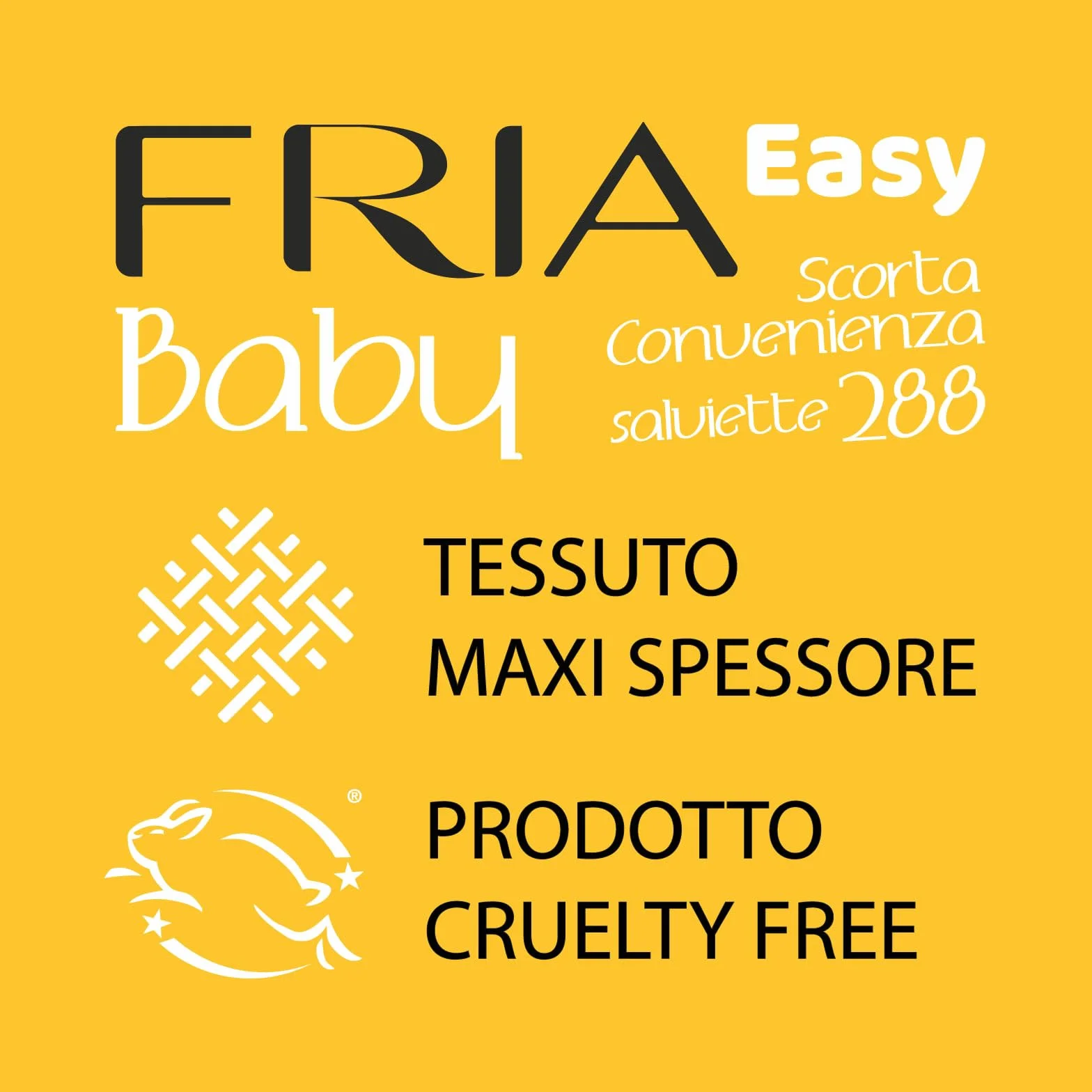 Fria Easy Baby Salviette per Cambio Pannolino con Aloe Vera e Miele, Idratanti, Dermatologicamente Testate, 288 Pezzi