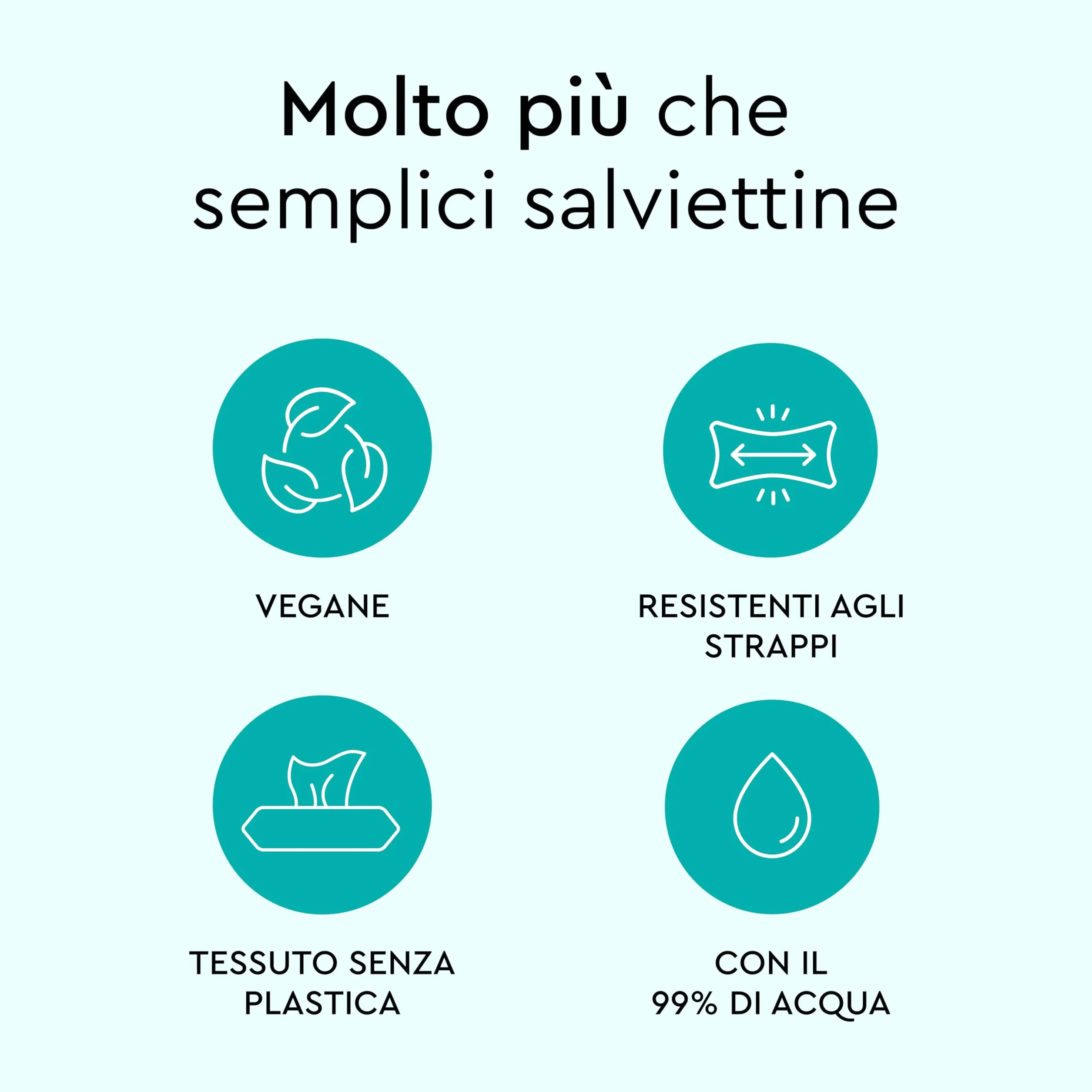 LILLYDOO Salviettine umidificate 99% acqua 300 pezzi 100% senza plastica senza profumi