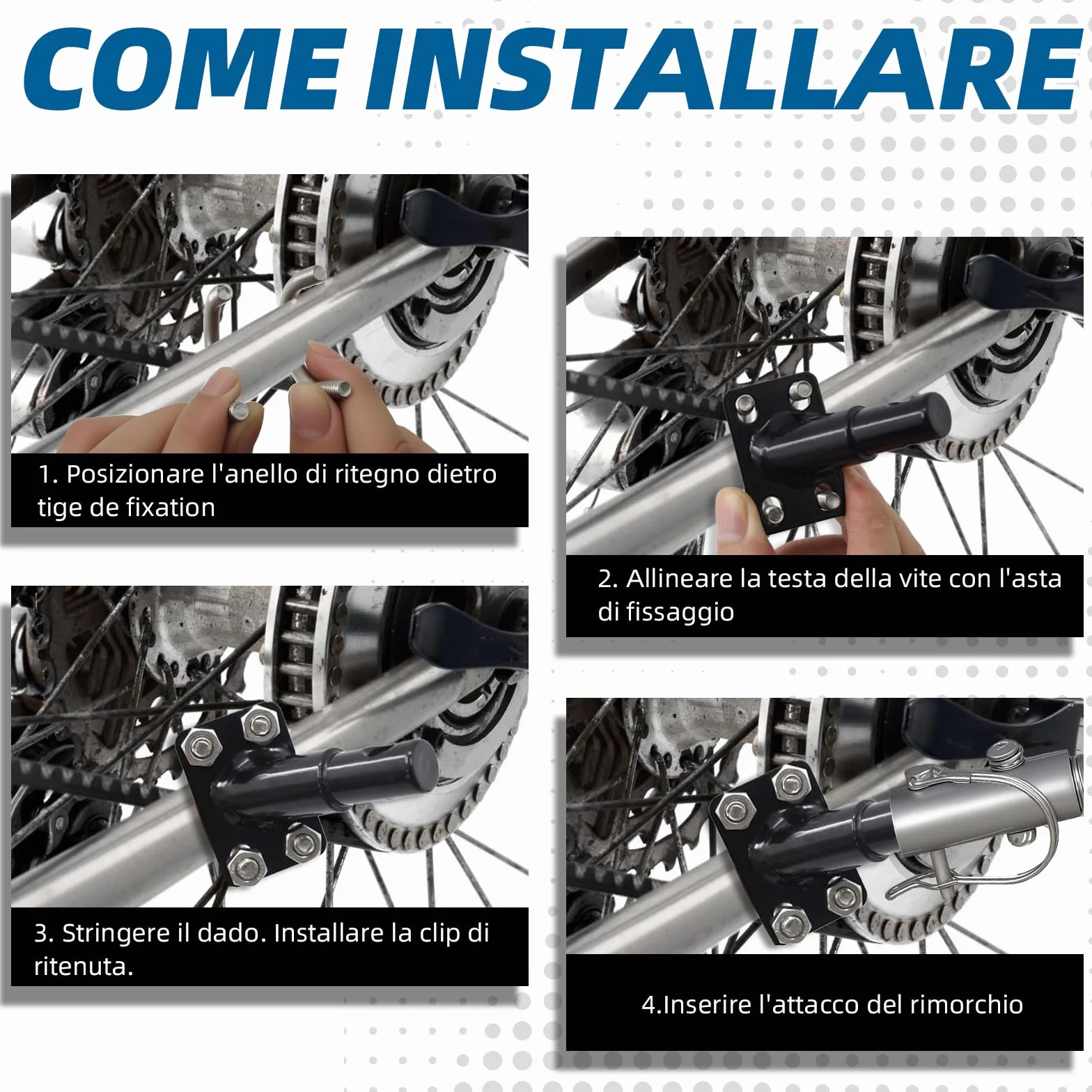 Thule Burley Croozer Adattatore Universale Coppia per Rimorchio Bici 17 mm
