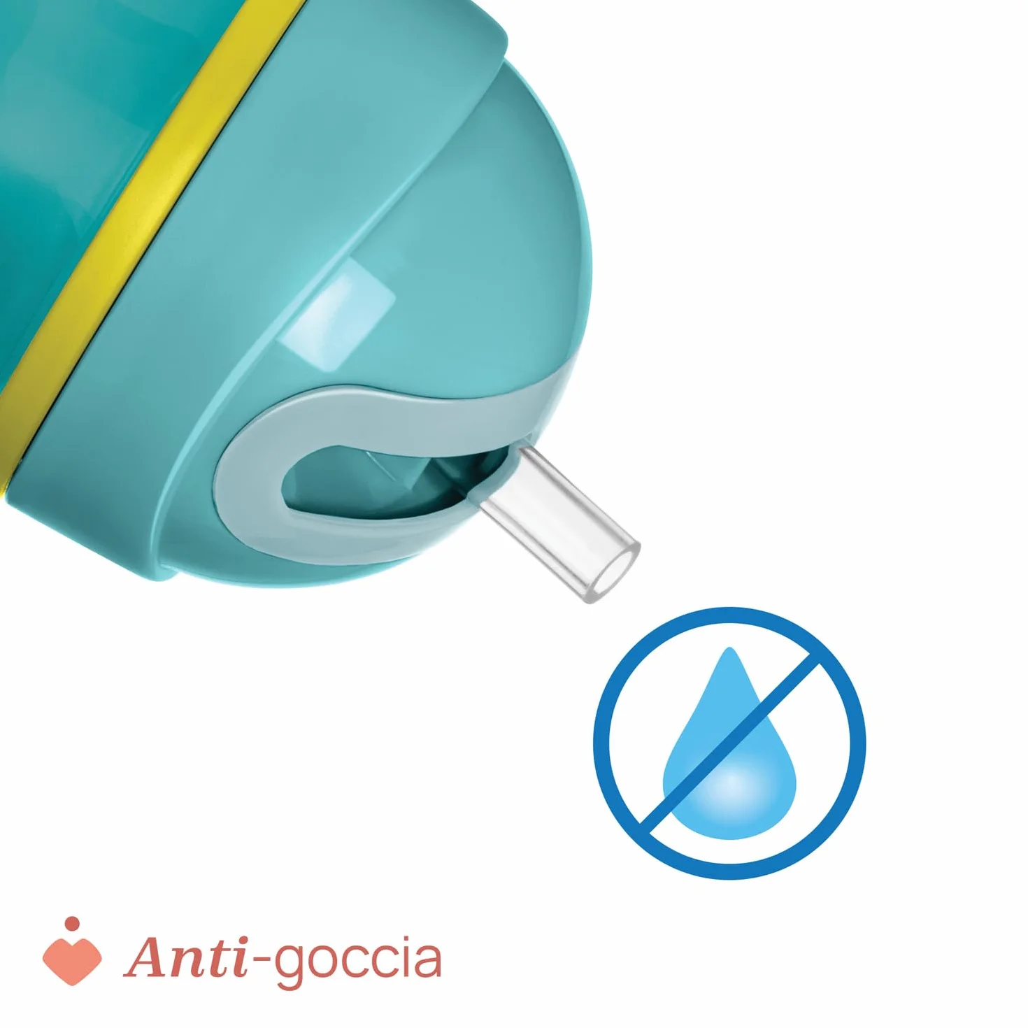 Chicco Bicchiere Antigoccia Silicone 266 ml Tazza Biberon Termica Cannuccia Flessibile Senza BPA Azzurro 14+ Mesi