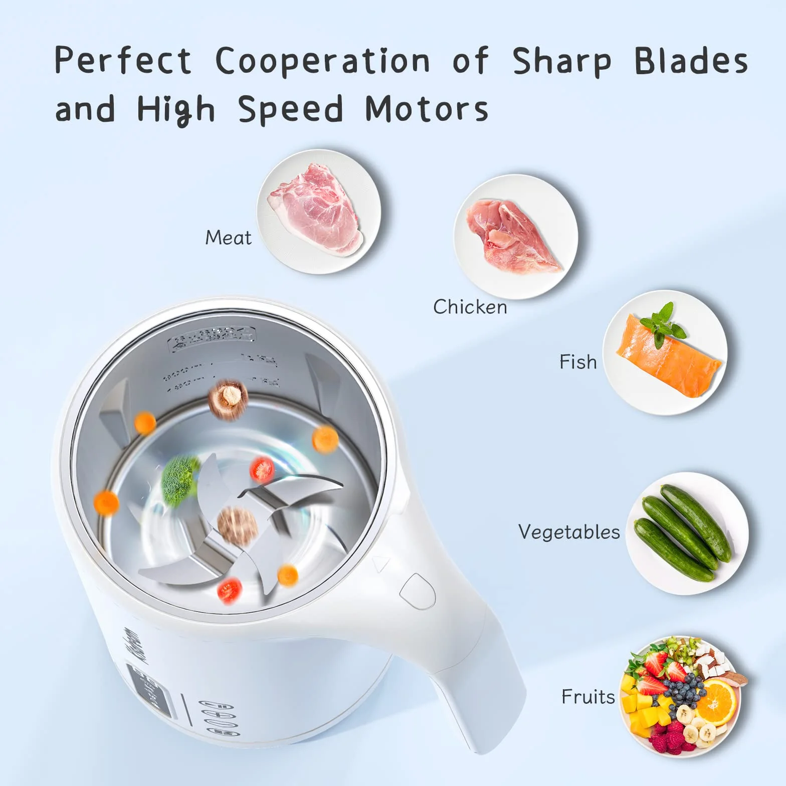 Cuocipappa Mixer Multifunzione 6-in-1 per Bébé - Vapore, Mixer, Latte Caldo, Zuppa, Succo