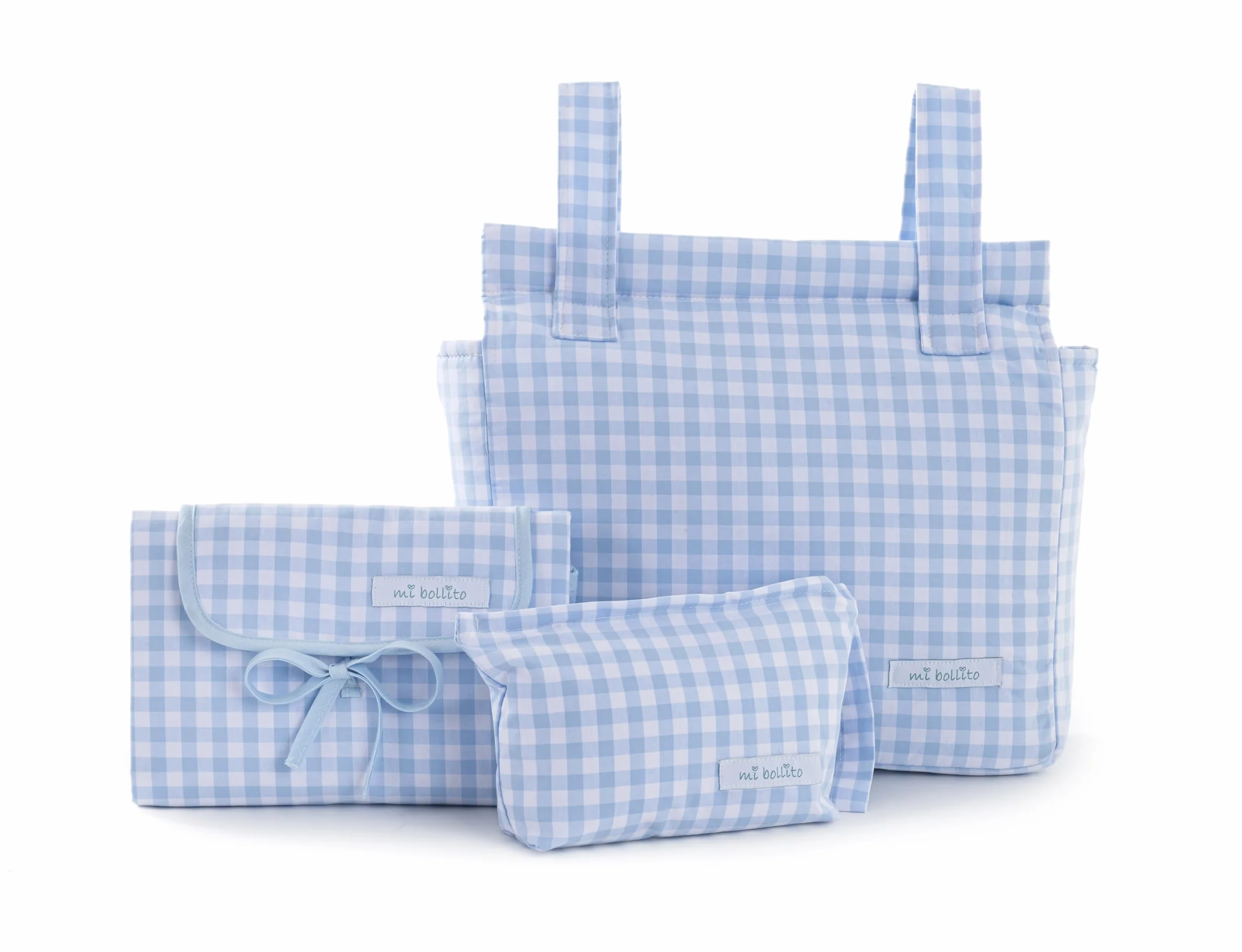 Il Mio Cotto Vichy Modello Pack Blu 2 - Wandeltas Verschoningsmatje Toilettas
