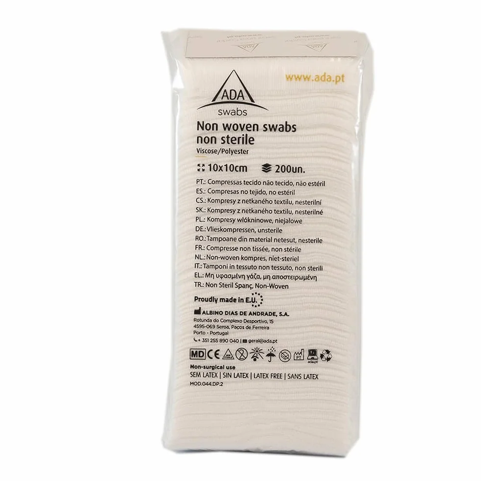 Garze non sterili TNT 10x10 cm Confezione 200 unità per neonati