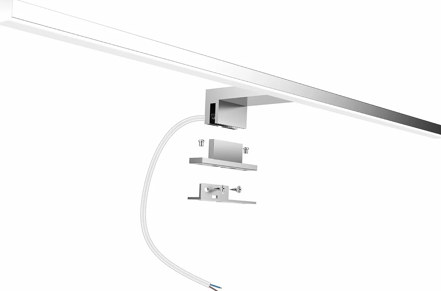 Lampada da Specchio LED per Bagno 10W 820LM 60cm 230V 4000K,3-in-1 Classe II Lampada,Senza Sfarfallio,Specchio Frontale/Armadio/Illuminazione a Parete Bianco Neutro