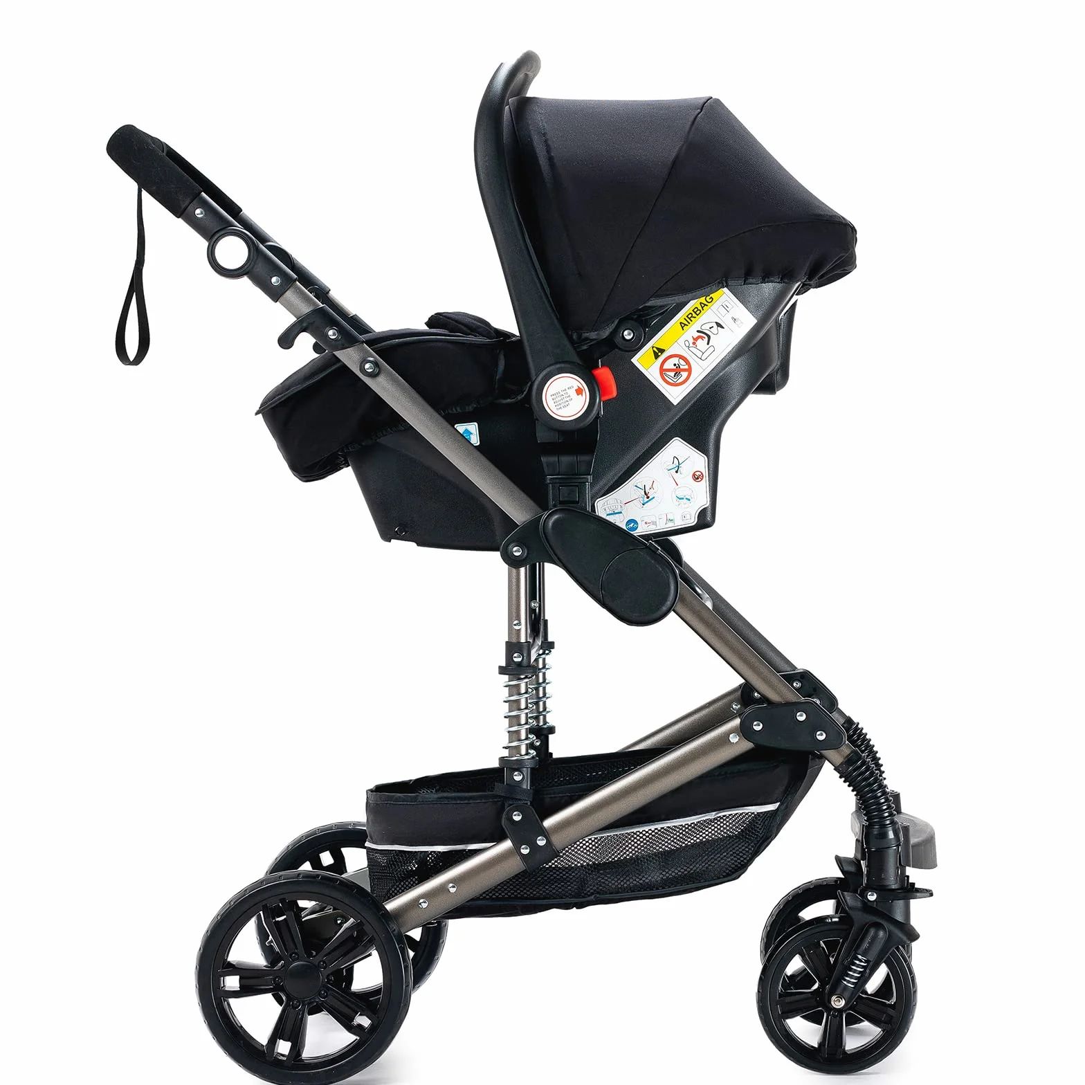Magic ZC Passeggino Trio 3 in 1 Carrozzina Neonati Pieghevole Portatile con Spinta Reversibile