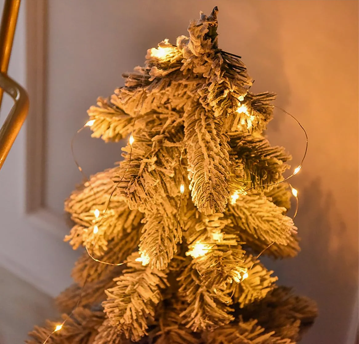 Sokelinn-six Stringa luminosa con 20 LED, alimentata tramite USB, per scrivania, ufficio, albero di Natale, decorazione per feste (Warm, 12)