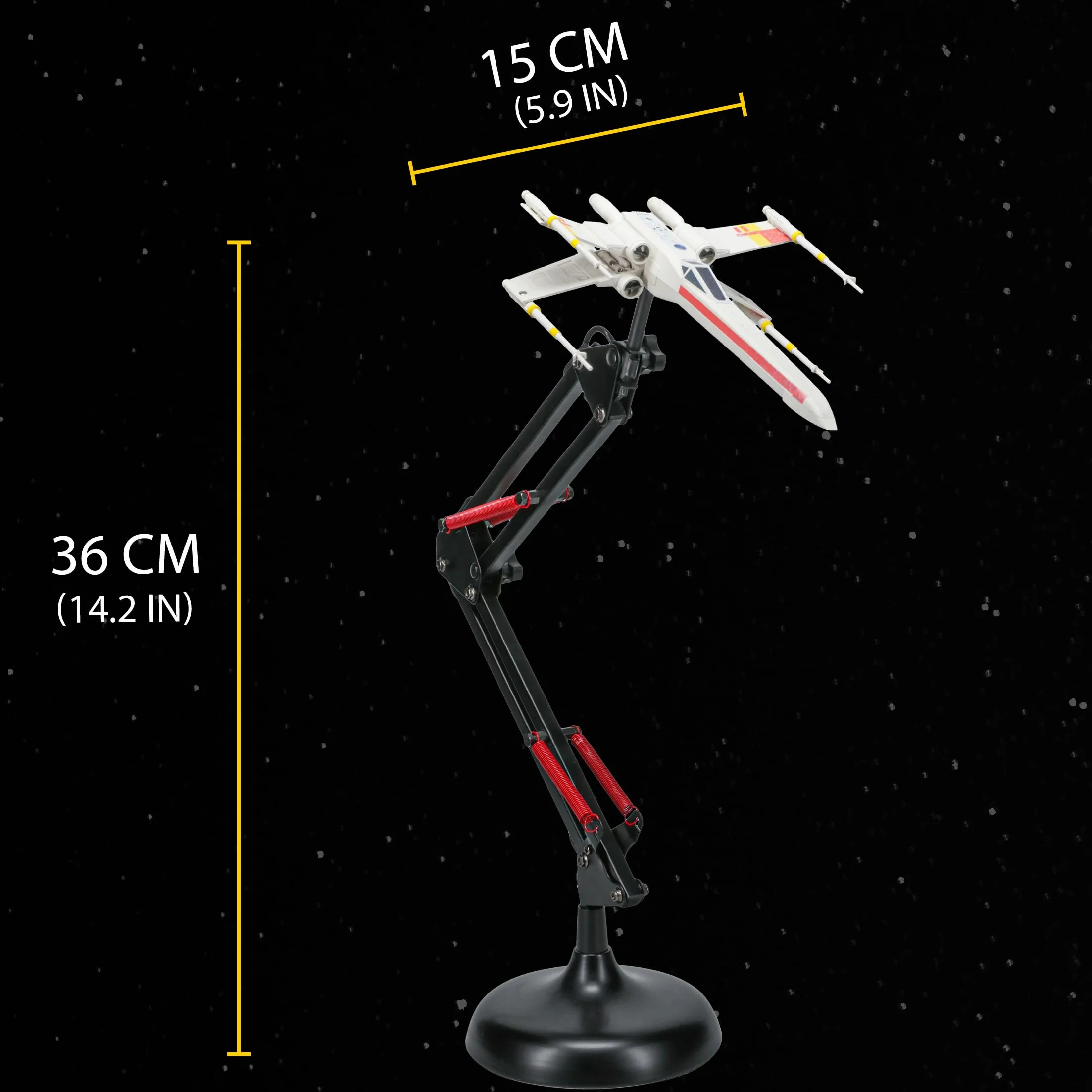 Luce da Scrivania Star Wars X Wing Replica con Illuminazione LED, USB, 15cm Larga