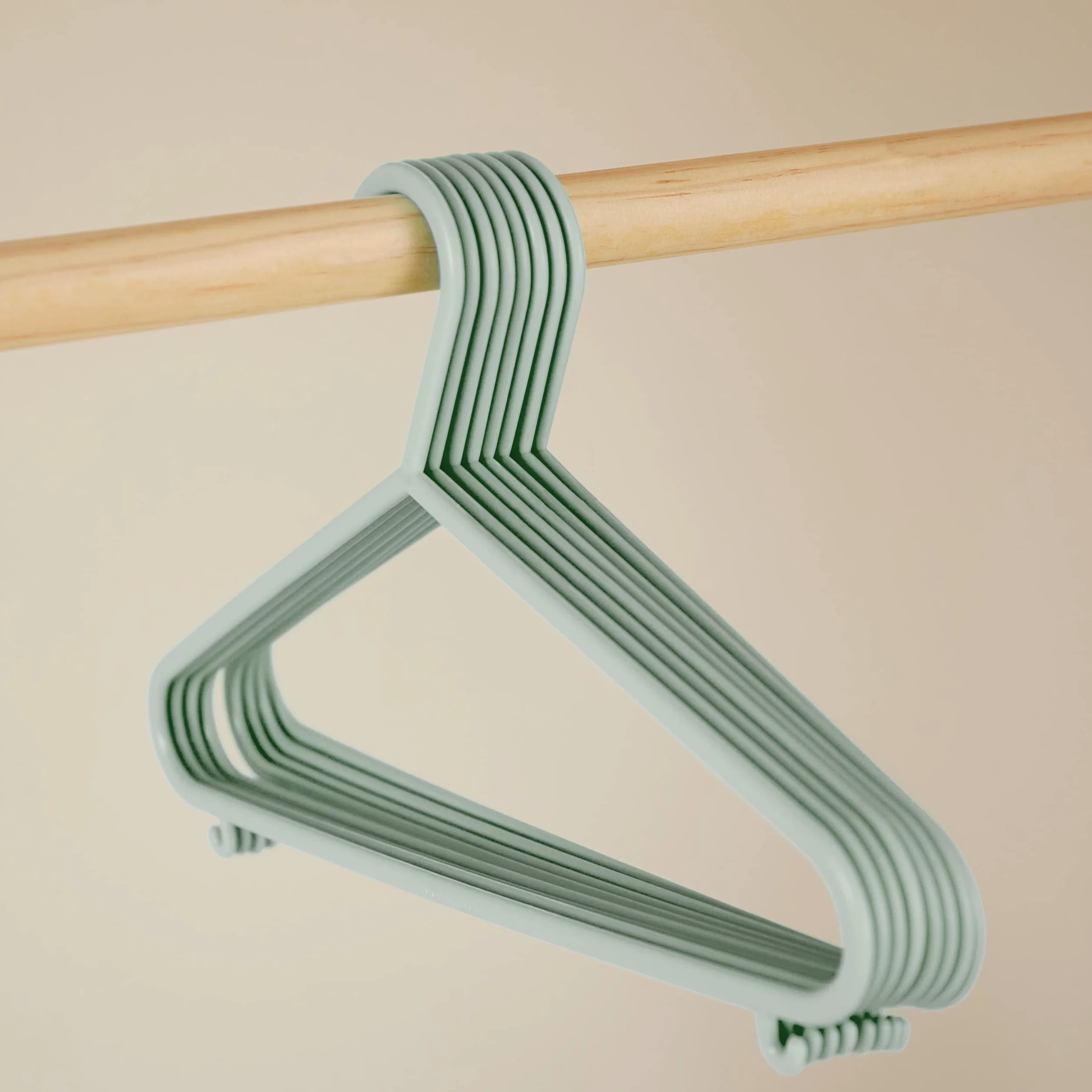 Bieco Grucce appendiabiti per bambini 8 pezzi colore menta 30 cm plastica