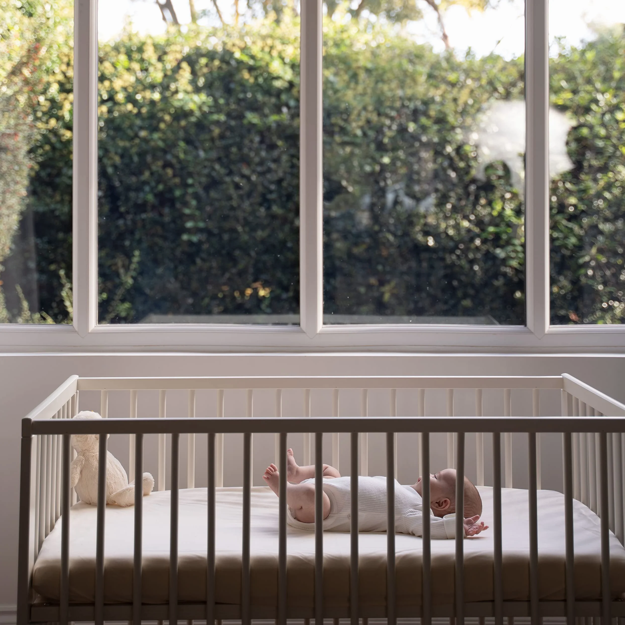 ÜneeQbaby Coprimaterasso Impermeabile Cotone Biologico GOTS Oeko-TEX Classe I 70x140cm Nuvole