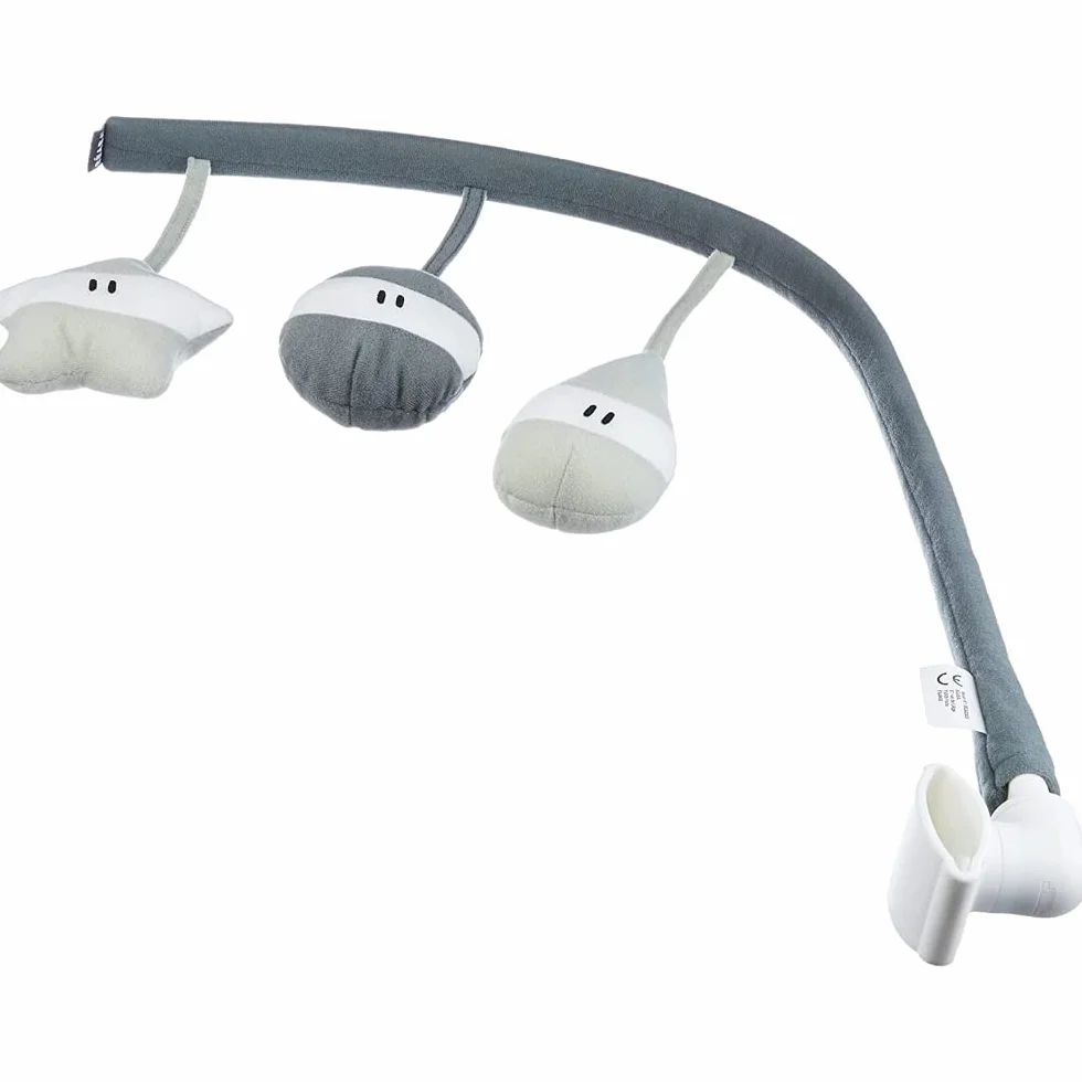 BÉABA Play/Activity Arch Transat Up & Down III, 3 giocattoli rotanti, sviluppo, ergonomico, grigio