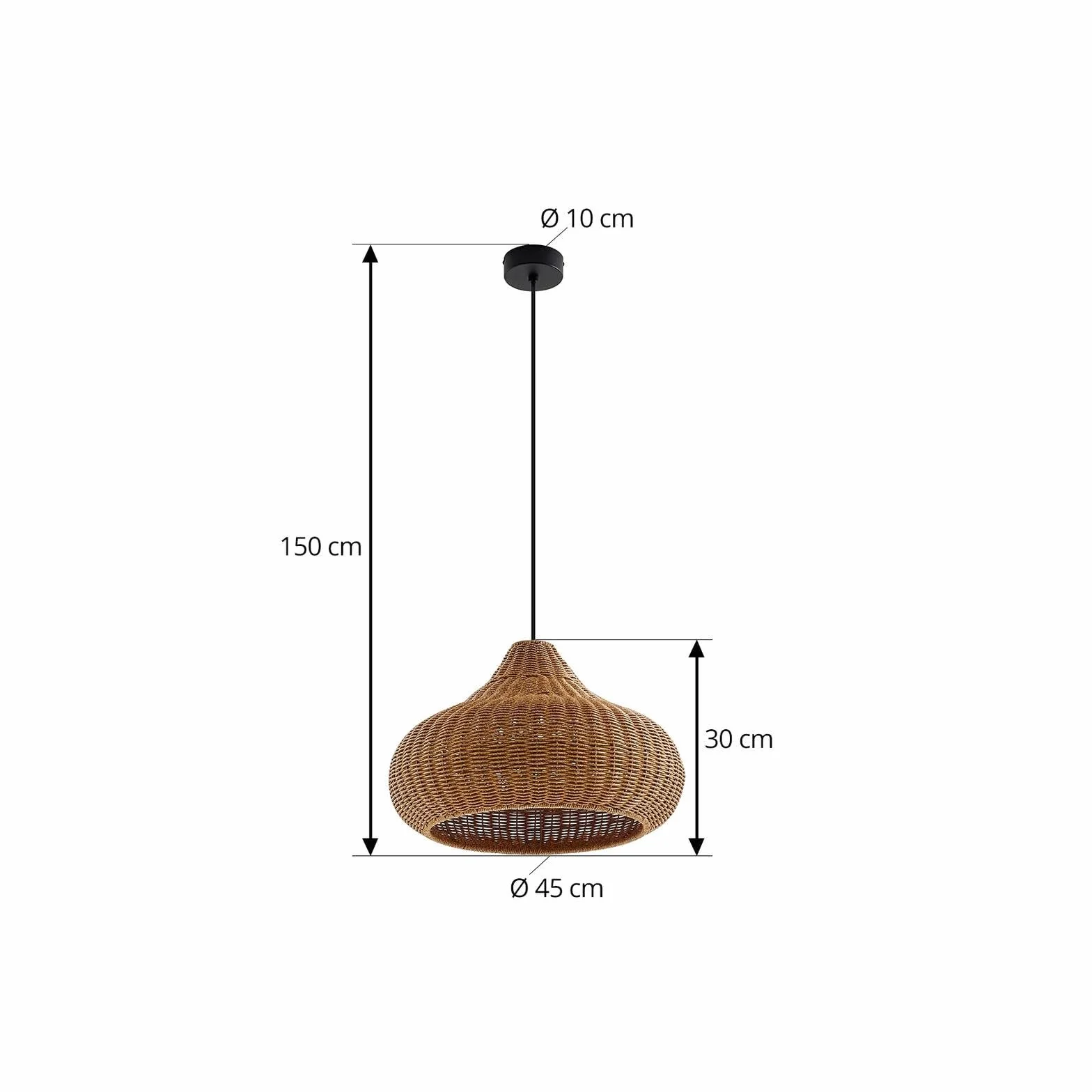 Lucande lampada da esterni dimmerabile (Country) colore Ocra, in Legno Sospensione