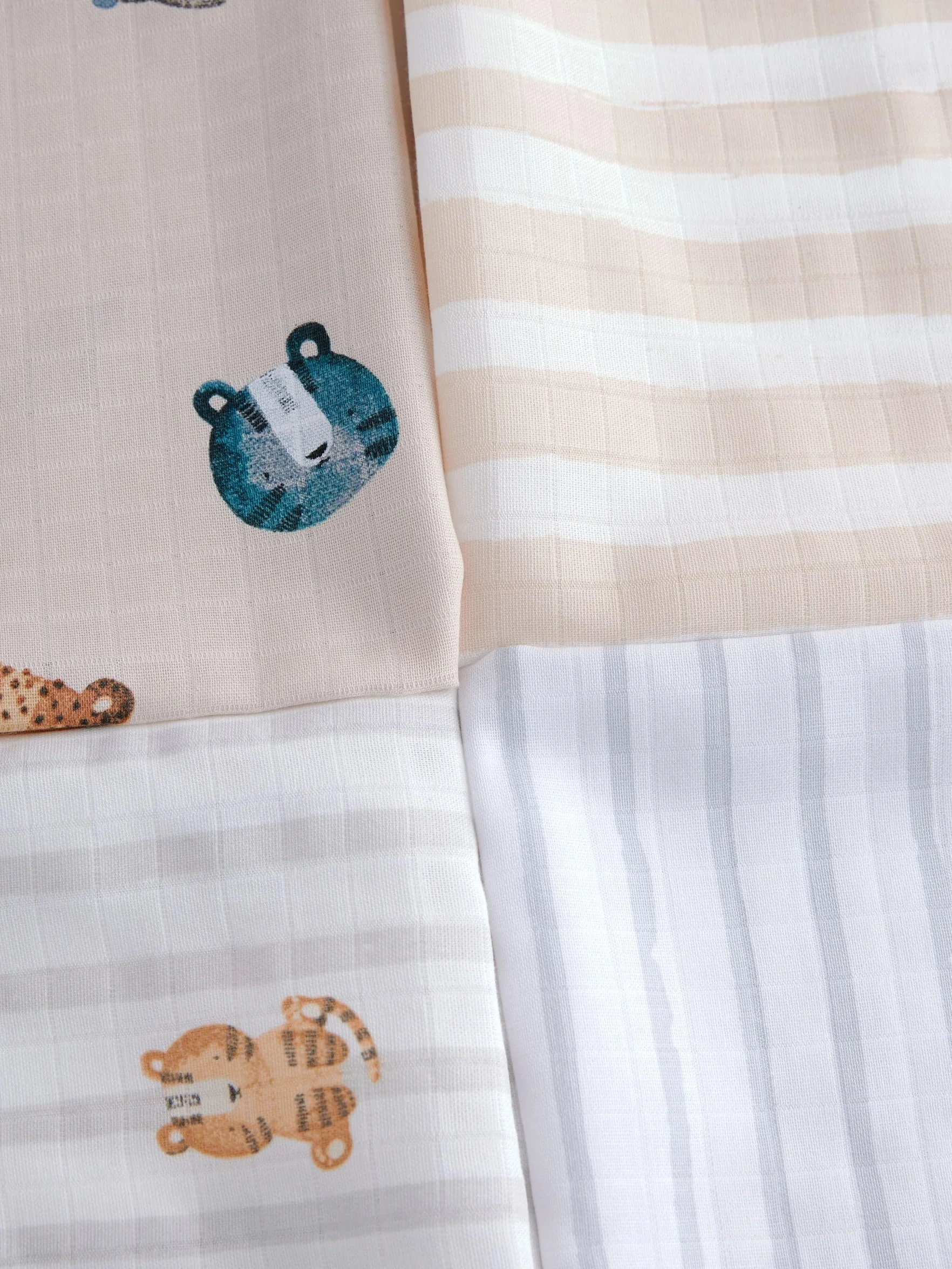 NEXT Bambino 4 mussole neonati 100% cotone
