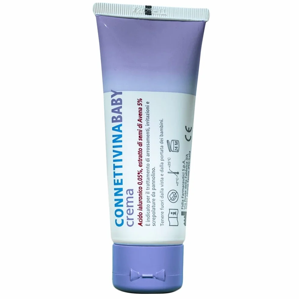 Fidia Farmaceutici ConnettivinaBaby Crema per il Cambio 75g con Acido Ialuronico e Ossido di Zinco