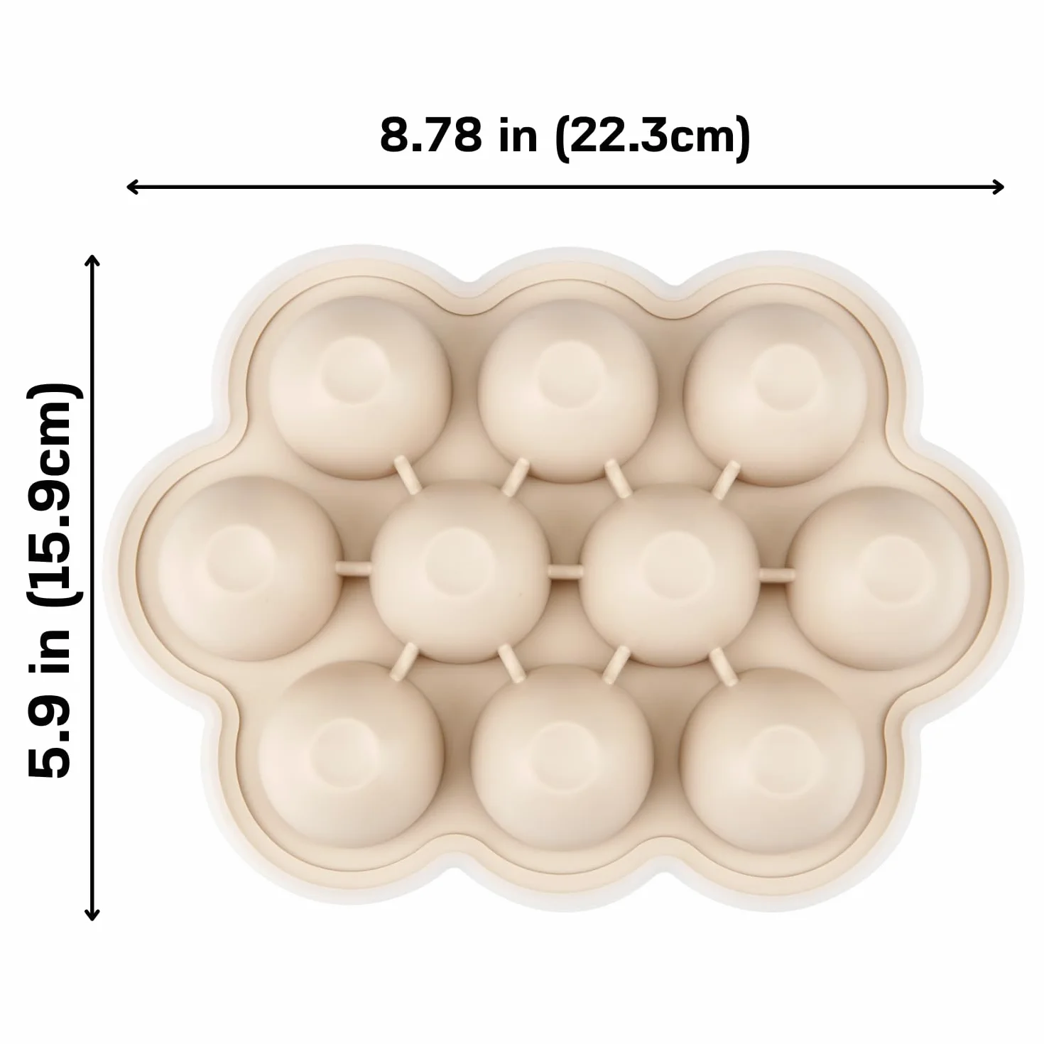 PandaEar Set di 2 Vaschette per Congelare Alimenti per Bambini in Silicone con Coperchi - Blu/Marrone