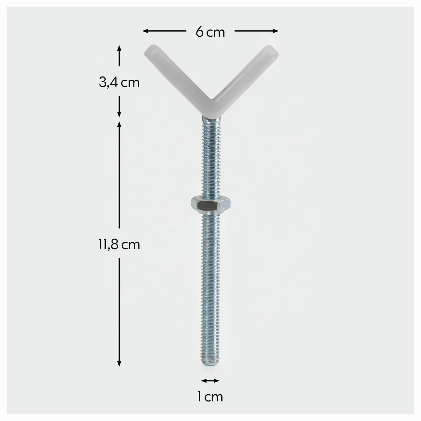 Hauck Y-Spindle Bianco - 2 Adattatori per Scale con Ringhiere a Profili Rotondi 6 cm - Filettatura M10 - Accessorio Compatibile Cancelletto Bambini Cani