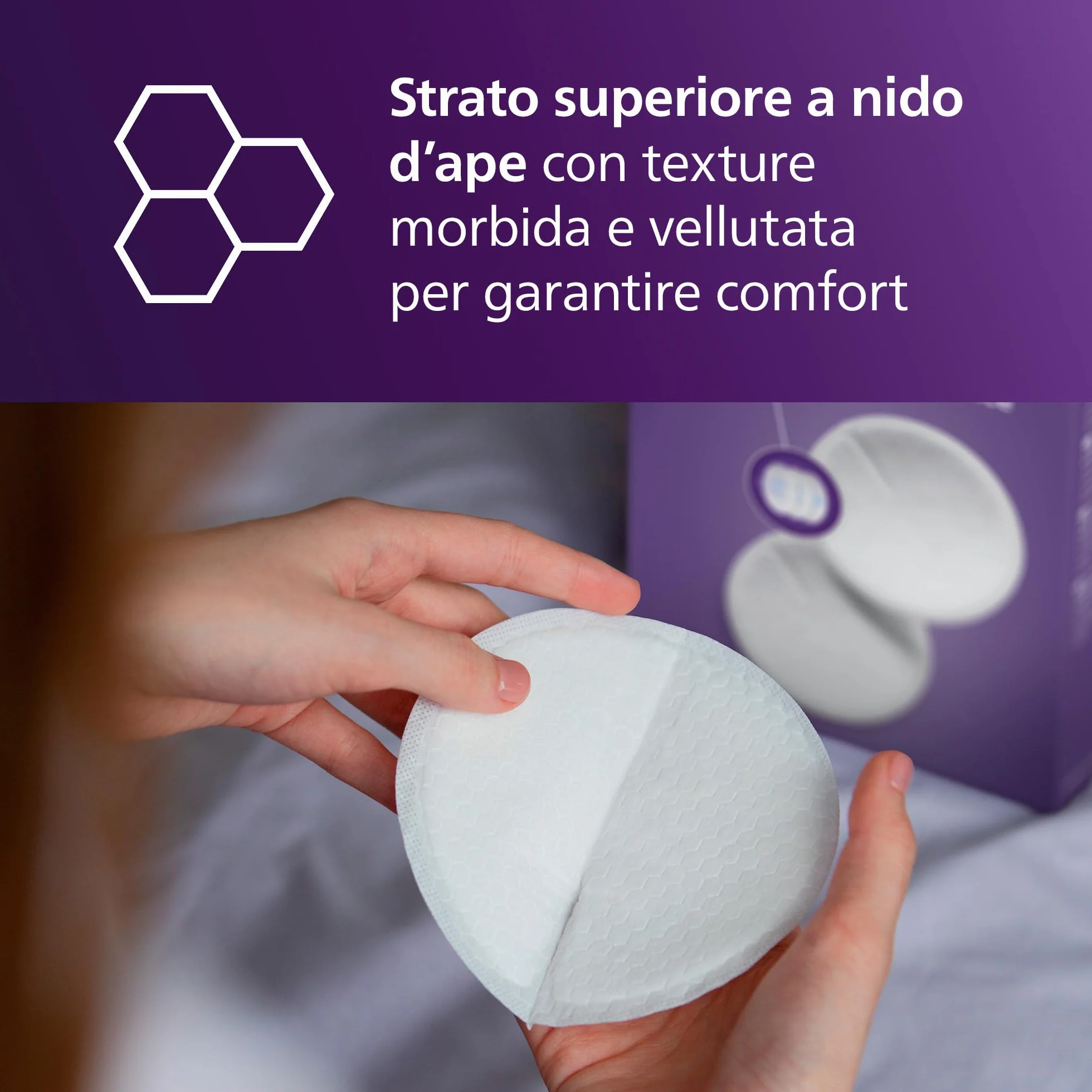 Philips Avent Coppette assorbilatte monouso 60 pezzi SCF254/61 Nucleo a triplo strato a prova di perdite