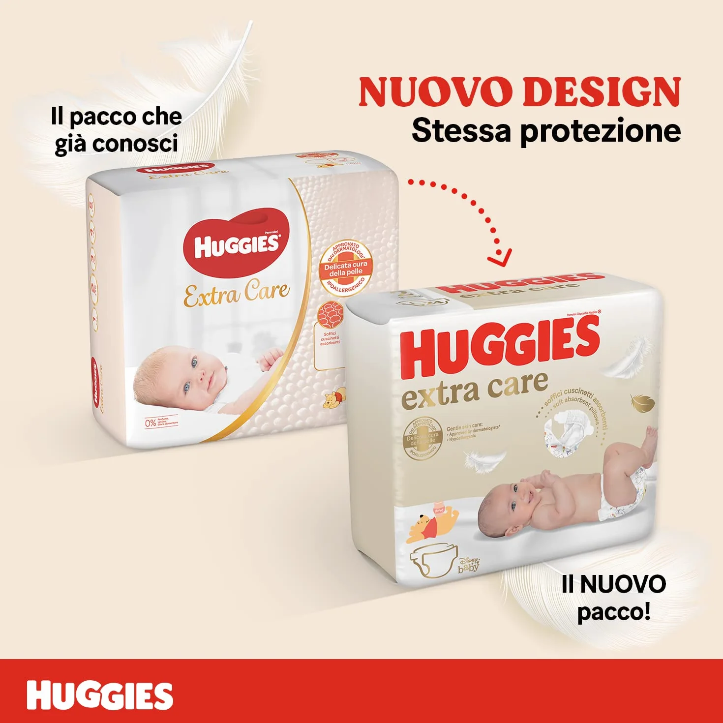 Huggies Extra Care Bebe Pannolini Taglia 1 (2-5Kg) Ipoallergenico 28 Pz
