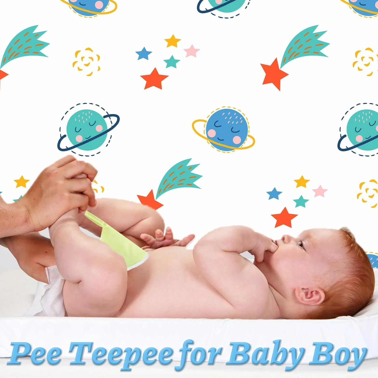 Pipi Tipi Baby Boy Tinta unita 12 pezzi Pee Teepee pannolini e borsa pannolini