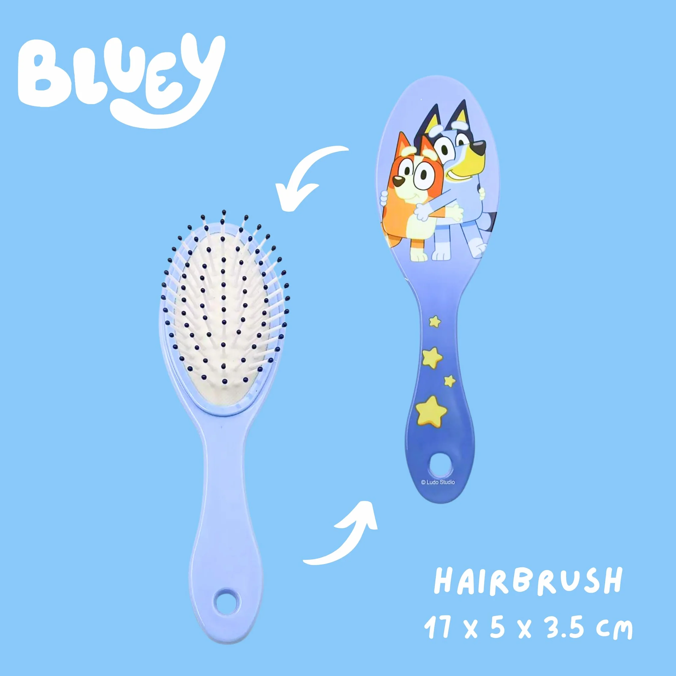 Bluey Borsa da Toilette per Bambini con Spazzola e Asciugamano