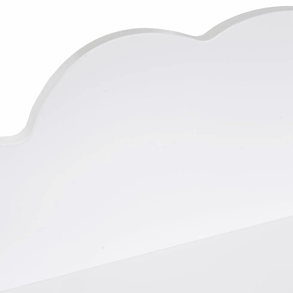 LOLAhome Appendiabiti da parete per bambini design nuvola bianco 48 cm 4 ganci