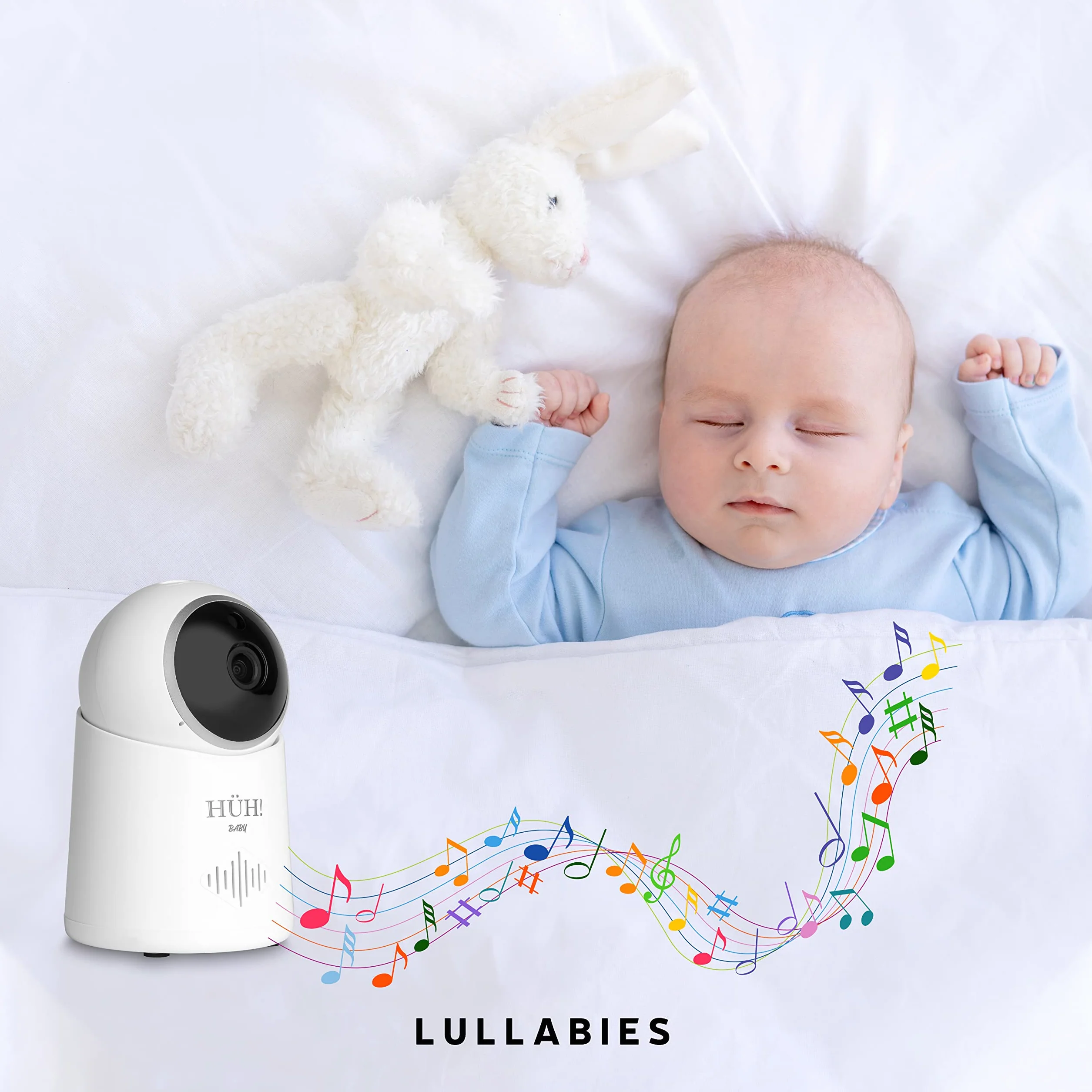 Baby Monitor Video e Audio 5" Senza WiFi Telecamera Neonati HD Visione Notturna Audio Bidirezionale VOX Batteria 3600mAh