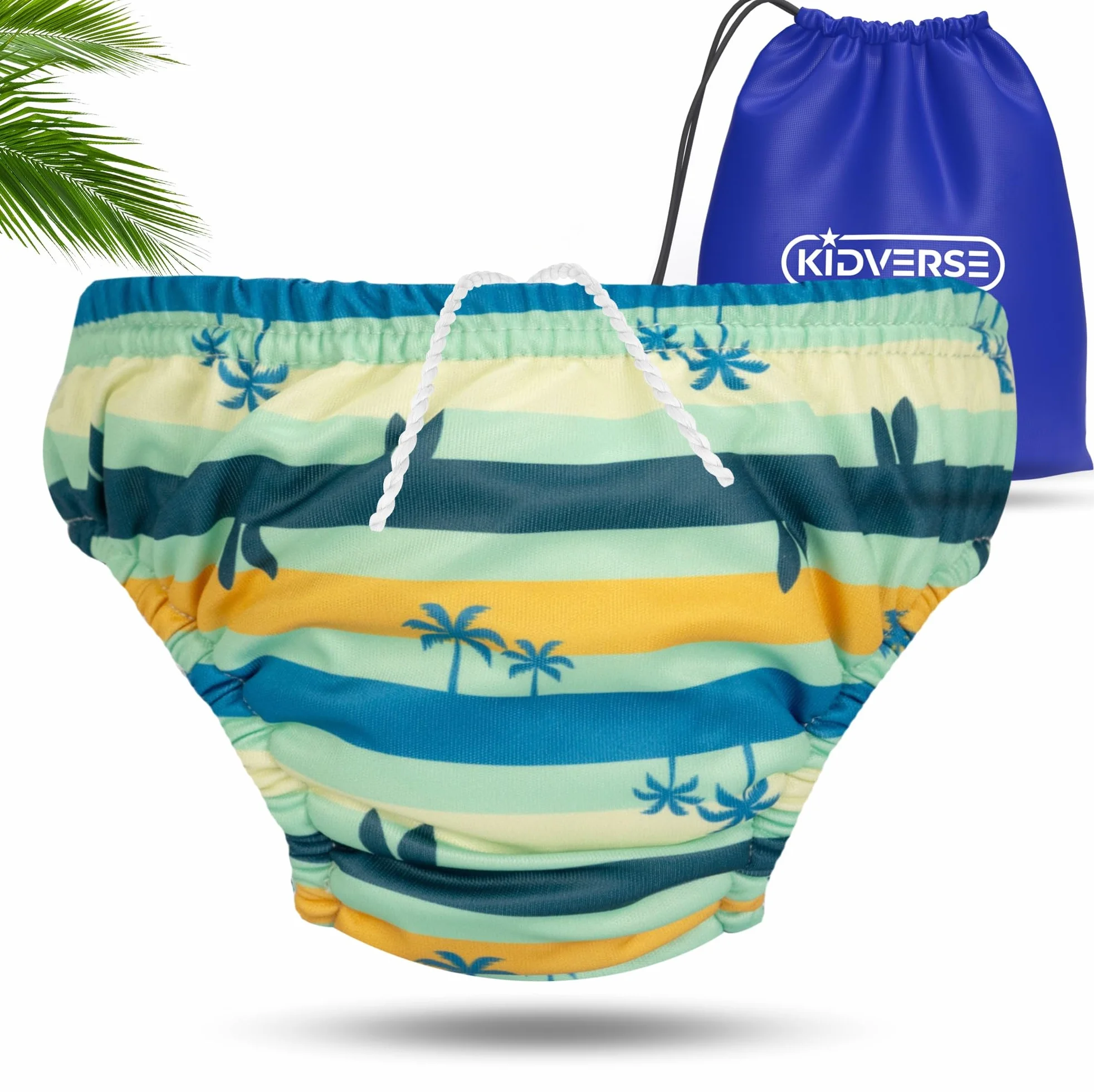 KIDVERSE Pannolini da nuoto riutilizzabili per neonati 1-2 anni con borsa