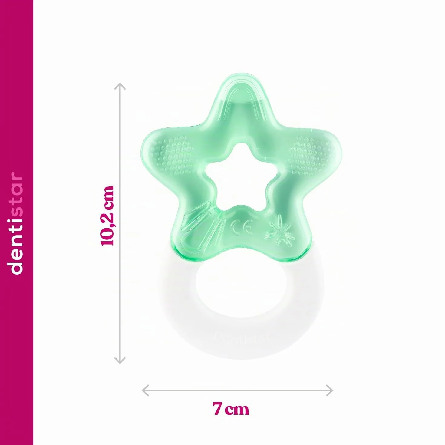Dentistar Set di 2 Massaggiagengive Rinfrescanti per Bambini - Giocattolo Dentizione Senza BPA Turchese