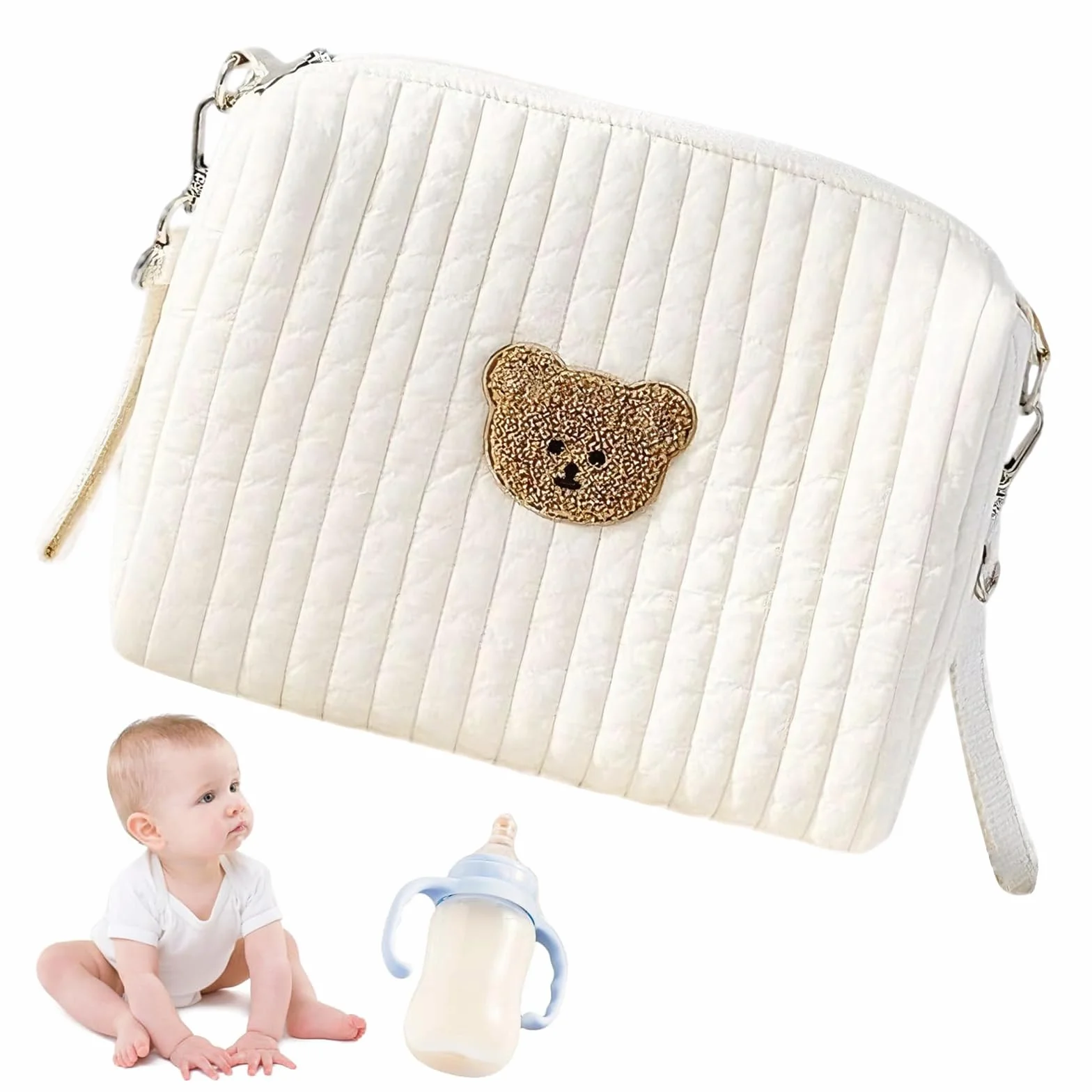 Borsa Passeggino Zaino Fasciatoio 25x17x10 cm Leggero Porta Pannolini Borsa Parto Ospedale Neonato