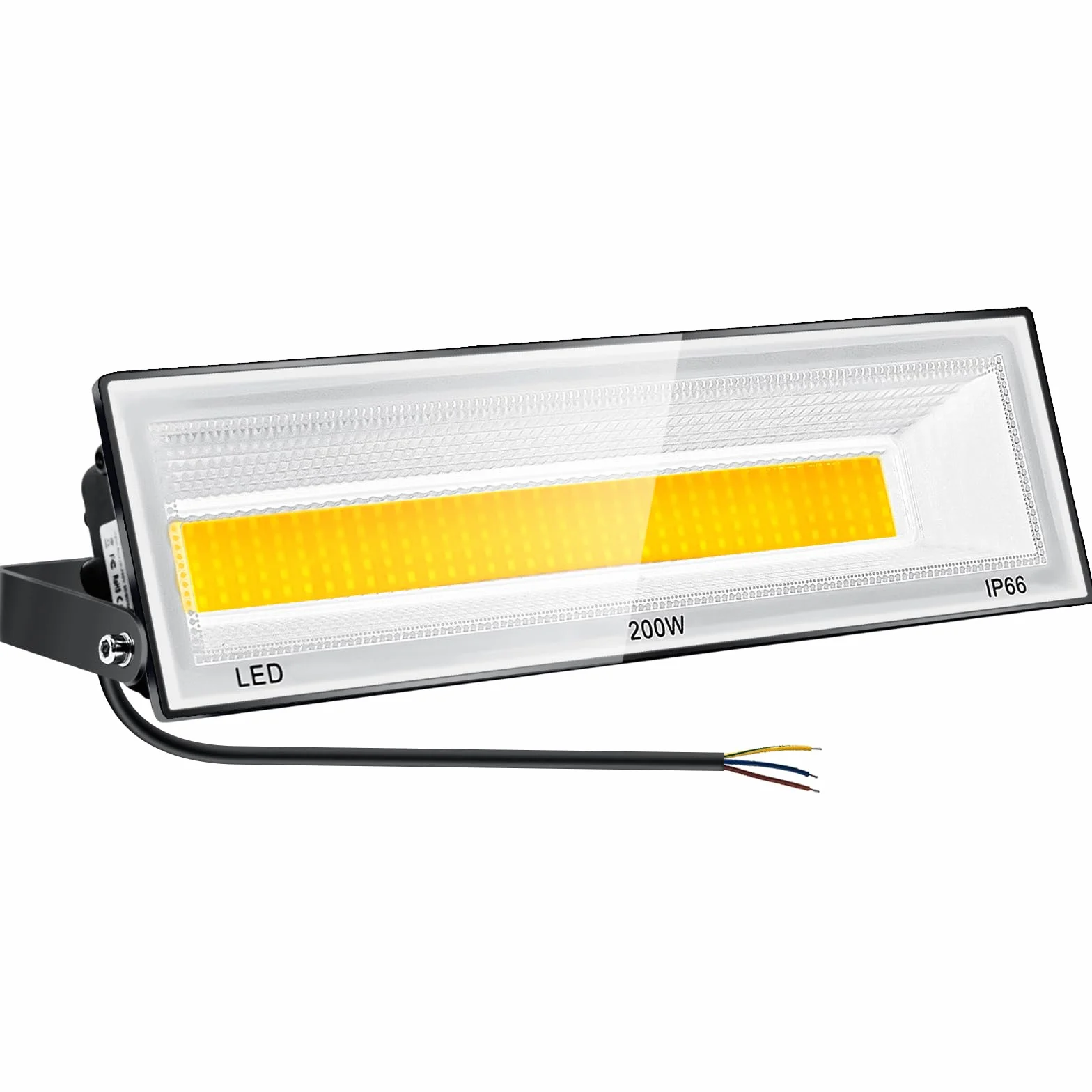 CREATESTAR Faretto LED da Esterno 200W, Faro Led Esterno 20000LM,3000K Bianco Caldo Faretti Led IP66 Impermeabile per Giardino Garage Parcheggio Cortile
