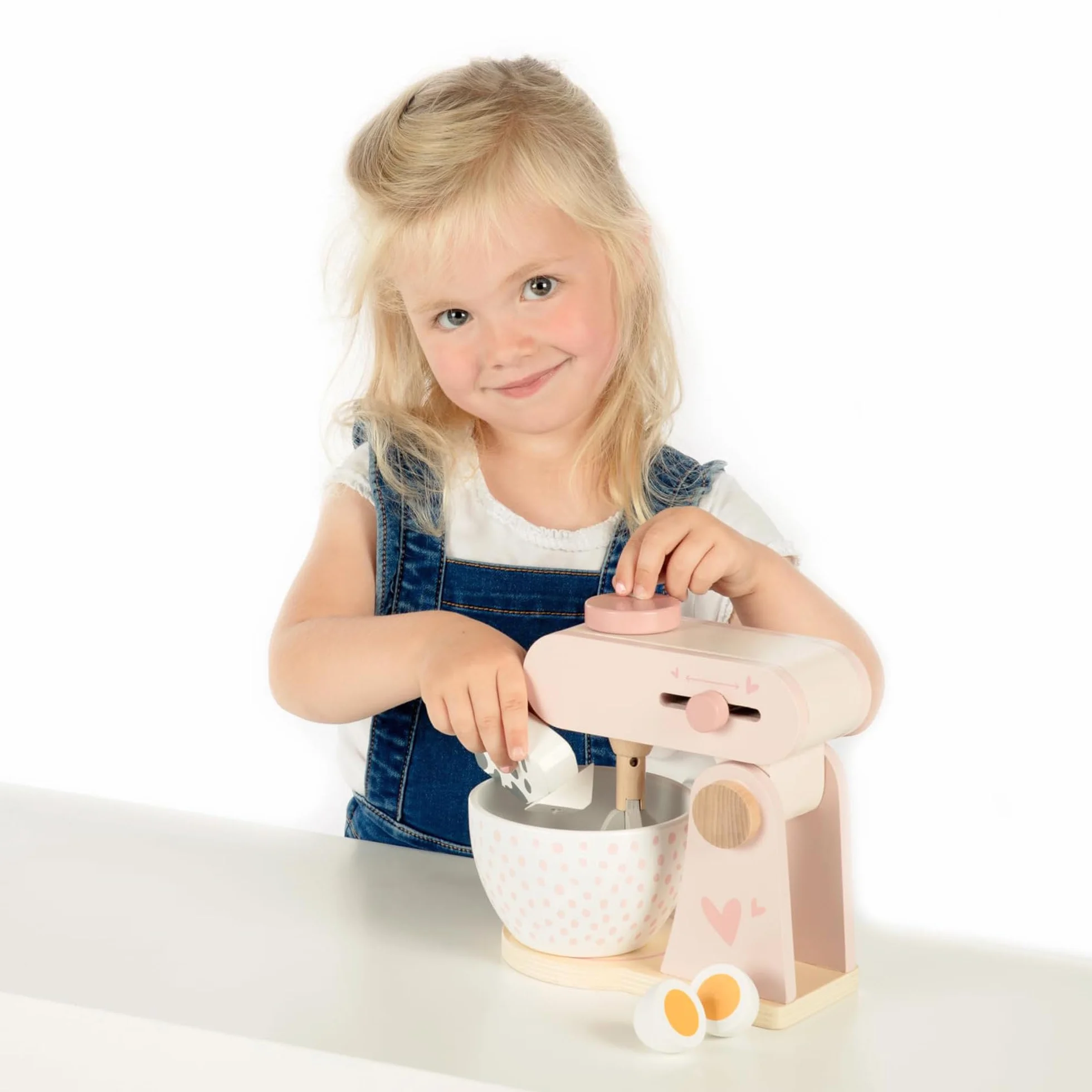Label Label Robot da cucina giocattolo in legno Rosa per bambini 3 anni personalizzato