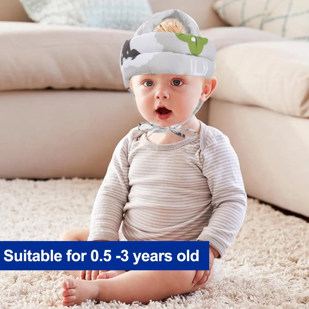 Caschetto Primi Passi Casco Neonato Protezione Testa Bambino 6-36 Mesi