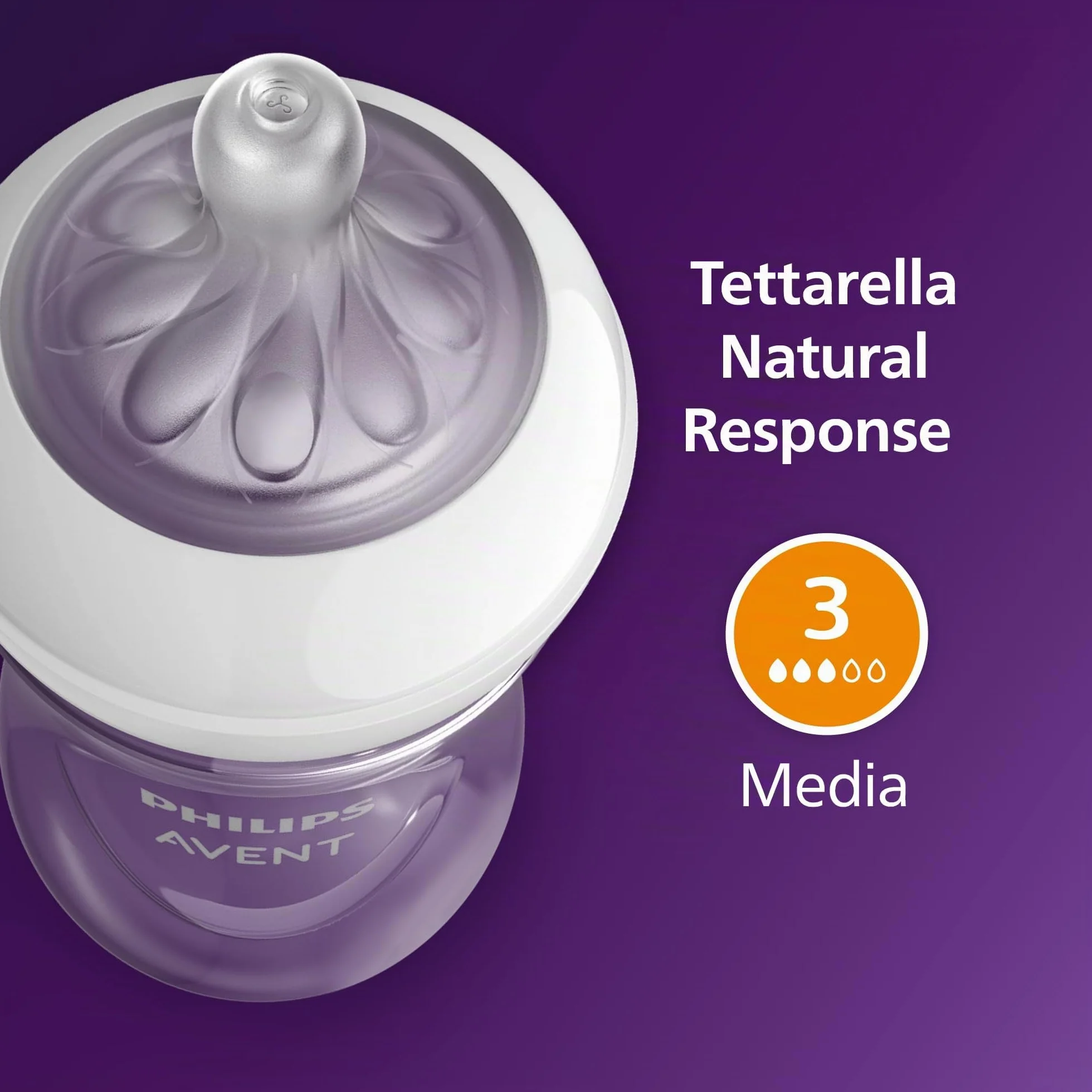Philips Avent Biberon Natural Response 260 ml Airfree senza BPA SCY673/82