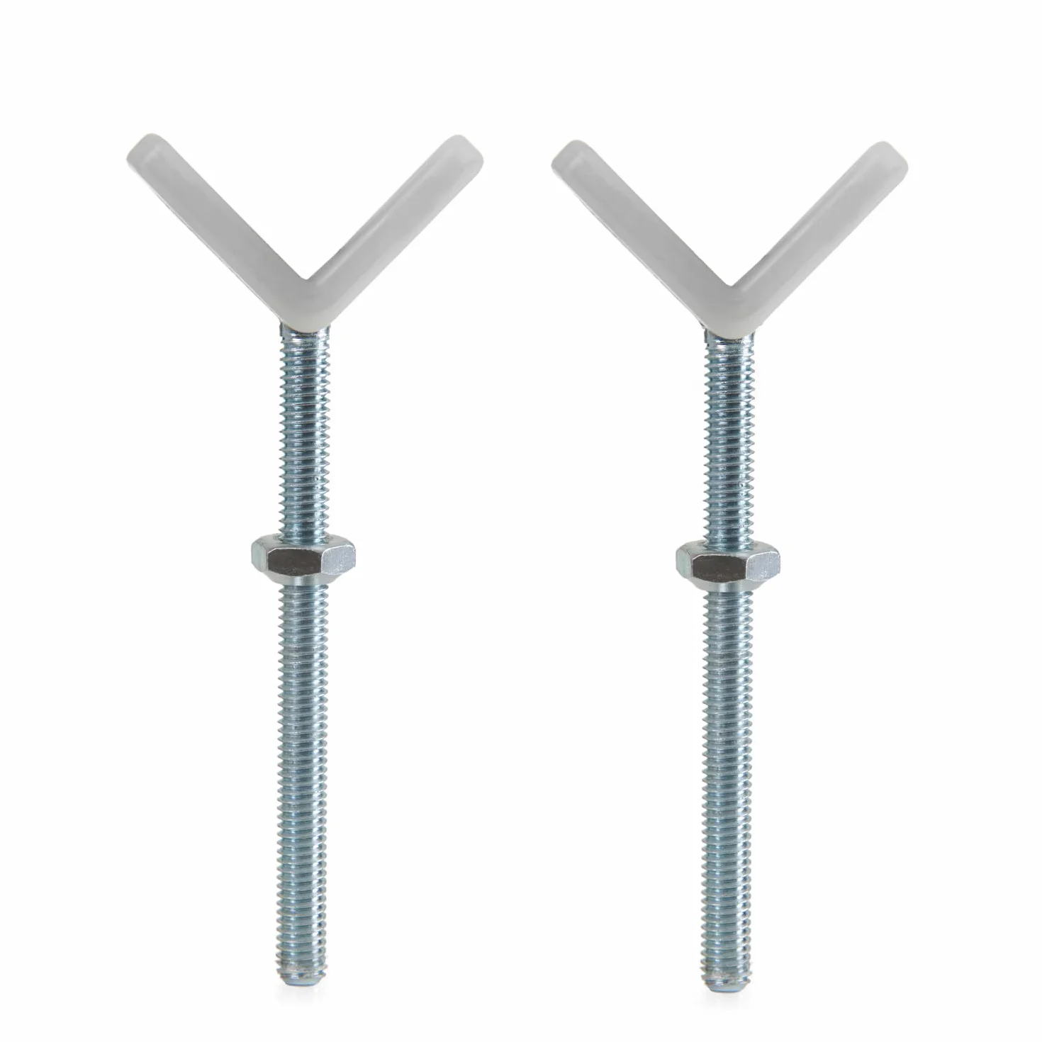 Hauck Y-Spindle Bianco - 2 Adattatori per Scale con Ringhiere a Profili Rotondi 6 cm - Filettatura M10 - Accessorio Compatibile Cancelletto Bambini Cani