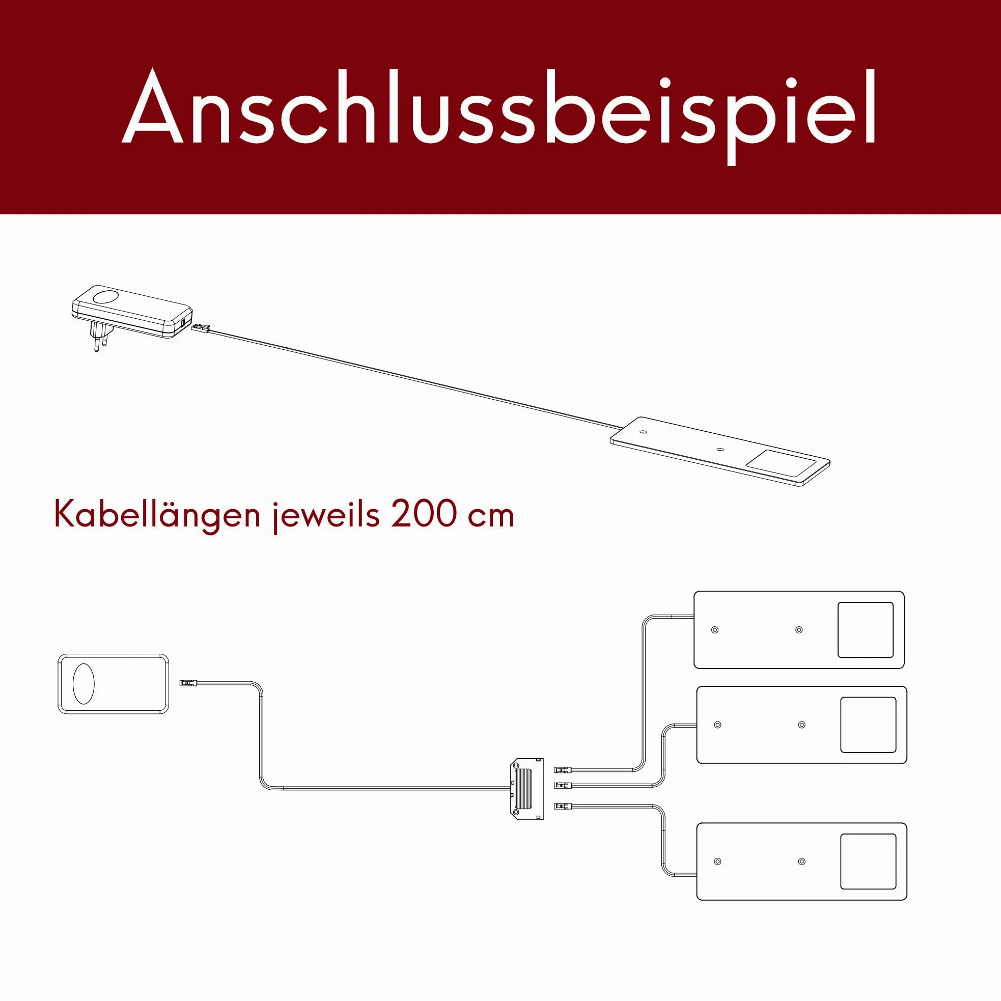 kalb | LED sottopensile nero 5W- luce da cucina molto piatta faretto da incasso faretto da incasso, selezione:Set di 3 unità di colore bianco caldo