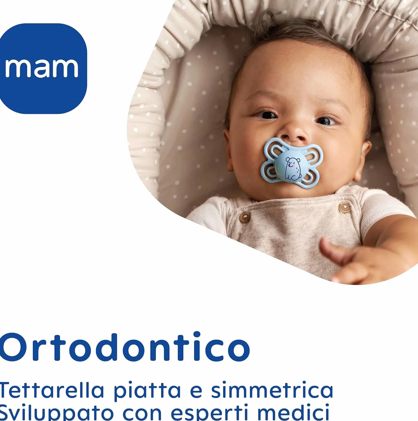 MAM Original Night Succhietto 2-6 Mesi Set da 2, Ciuccio Neonato Luminescente con Tettarella in Silicone, Azzurro