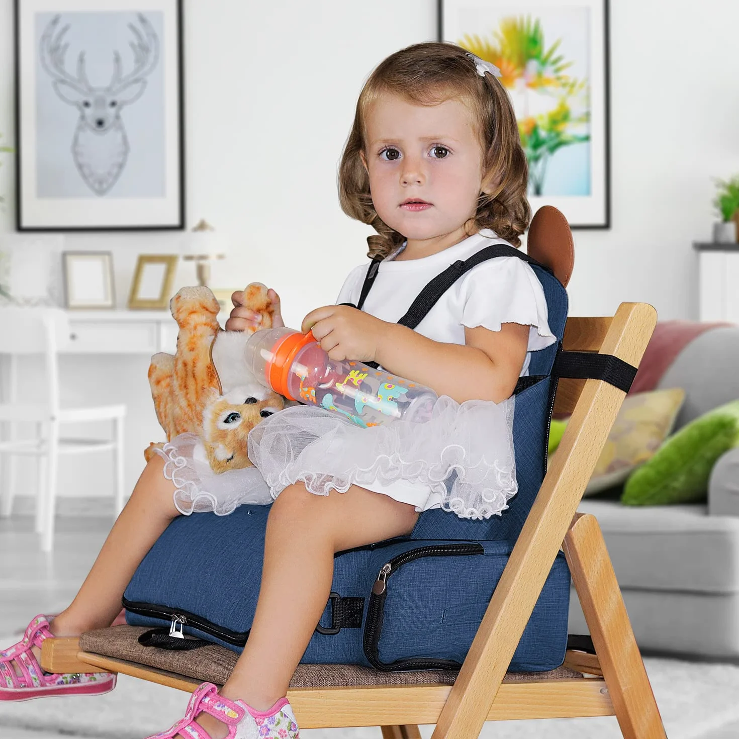 Baby First Alzasedia Bambini da Viaggio 4in1, Borsa Passeggino Termica con Fasciatoio Materassino Portatile, Zaino Mamma Multifunzione, Seggiolone Pappa Portatile, Tessuto Waterproof