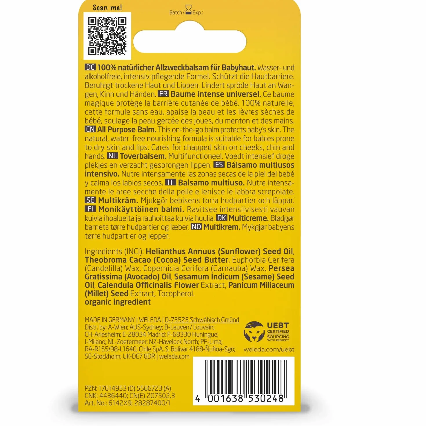 WELEDA Baby Balsamo Multiuso Calendula 25g