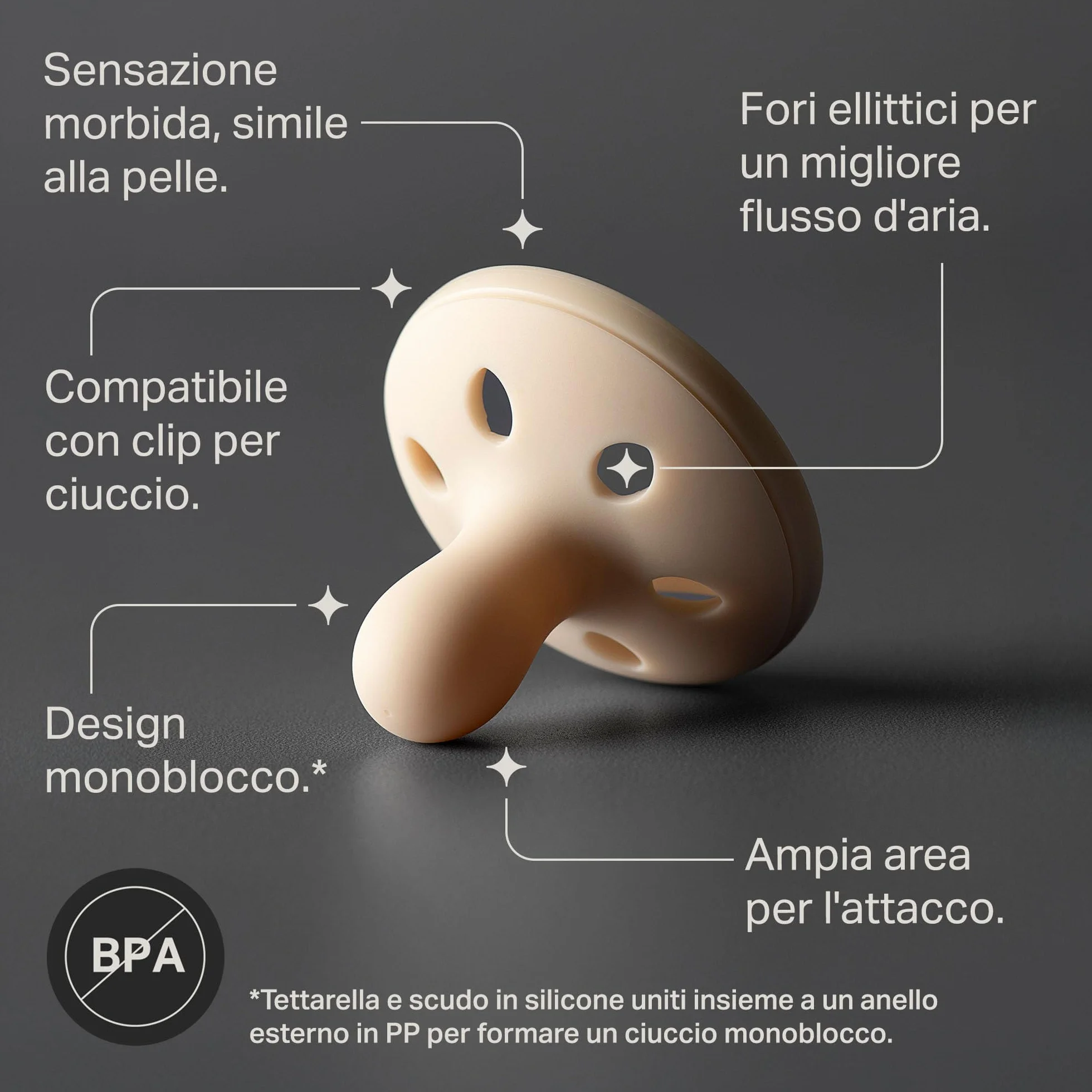 Tommee Tippee Ciuccio Simile al Seno 0-6 Mesi Confezione da 4 Succhietto Ortodontico Leggero Silicone