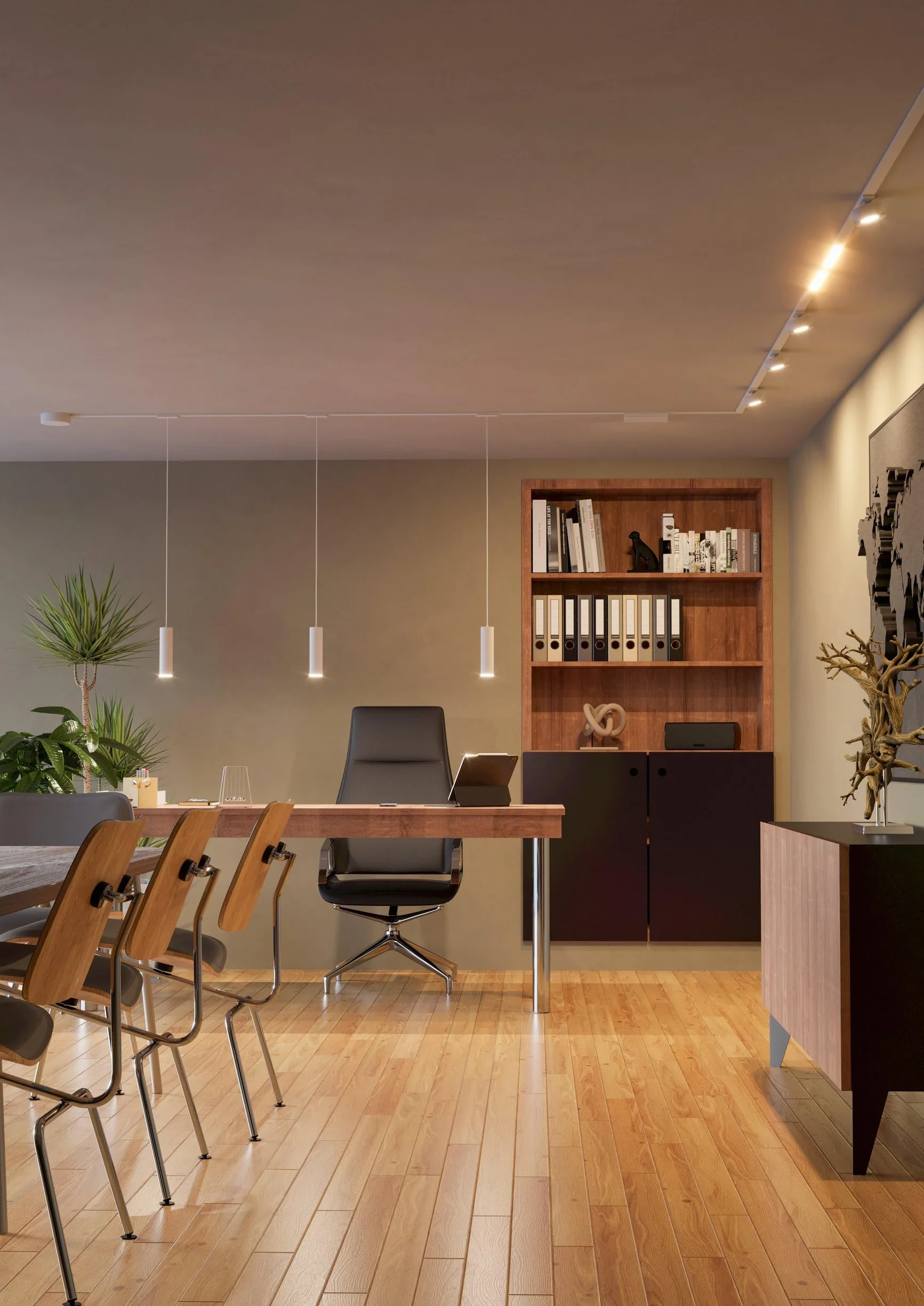 Eglo Sistema binario Track Plus a bassa tensione, set espandibile con telecomando, starter per parete e soffitto, plastica bianca, lunghezza 95 cm