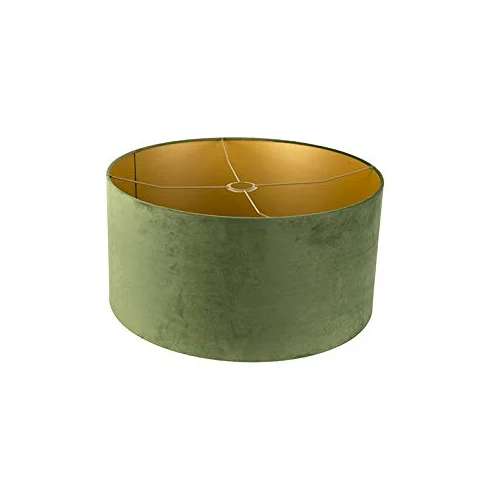 QAZQA cilinder velours - Paralume Classico - luce - Ø 500 mm - Verde -