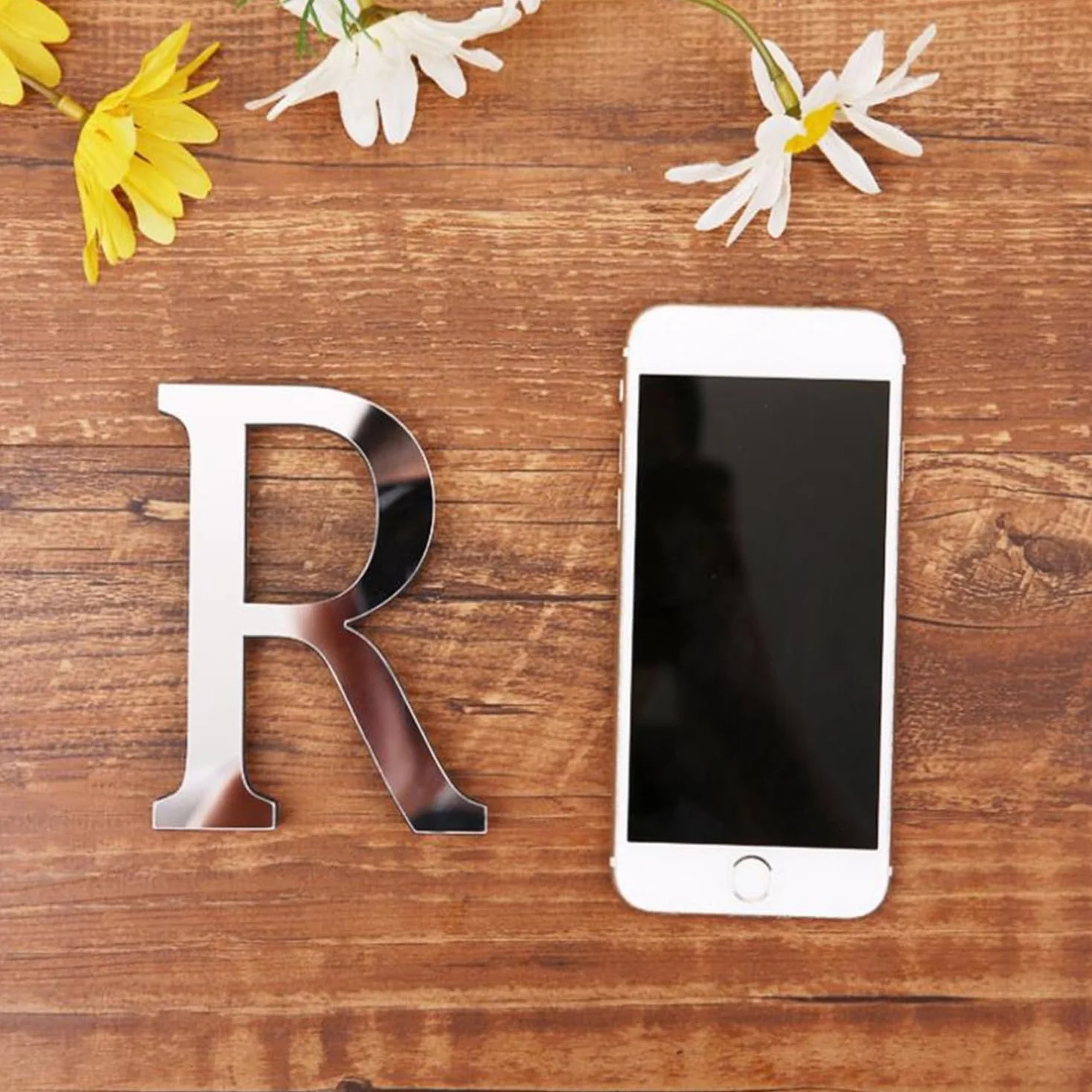 3D Acrilico Specchio Adesivi Da Parete 26 Lettere Cuore Forma Arbitrale Decor per Home