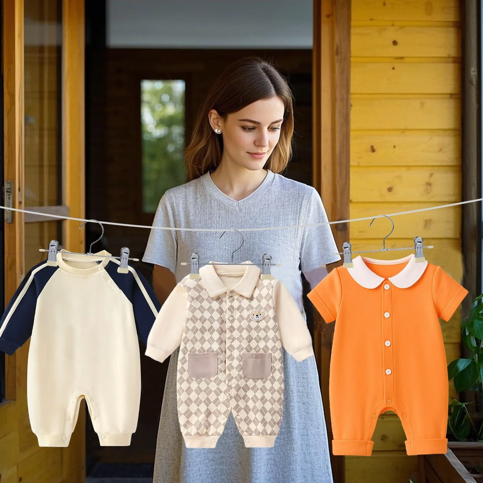 Grucce Bambini in Metallo 20 Pezzi 17 cm per Pantaloni, Vestiti, Calzini e Biancheria Intima
