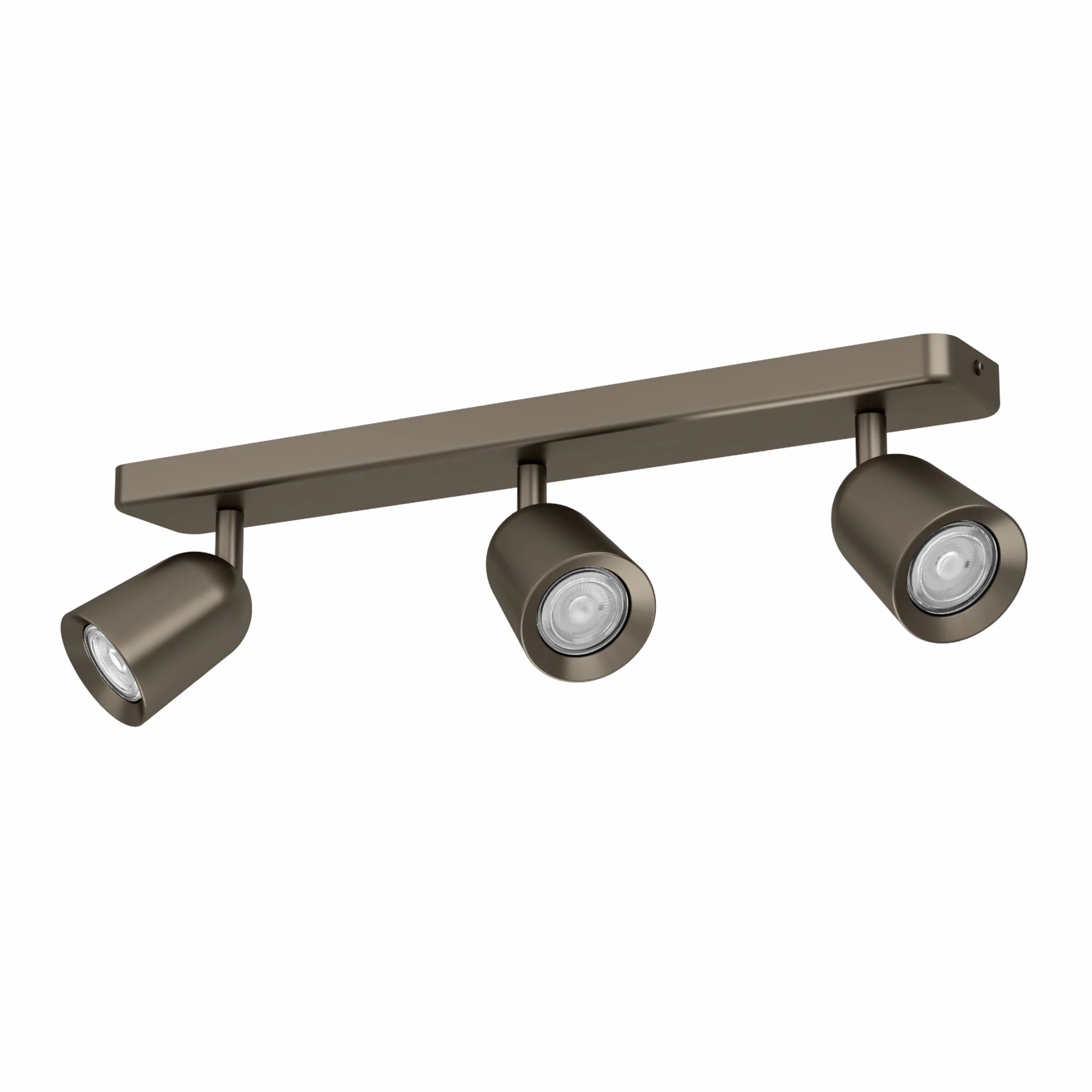 Eglo Camaldoli - Lampada da soffitto a 3 luci, faretto con faretti flessibili, plafoniera in acciaio color bronzo, attacco GU10