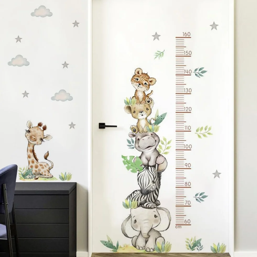 Metro da Parete per Bambini Grafico di Crescita adesivo Tabella Altezza Wall Stickers