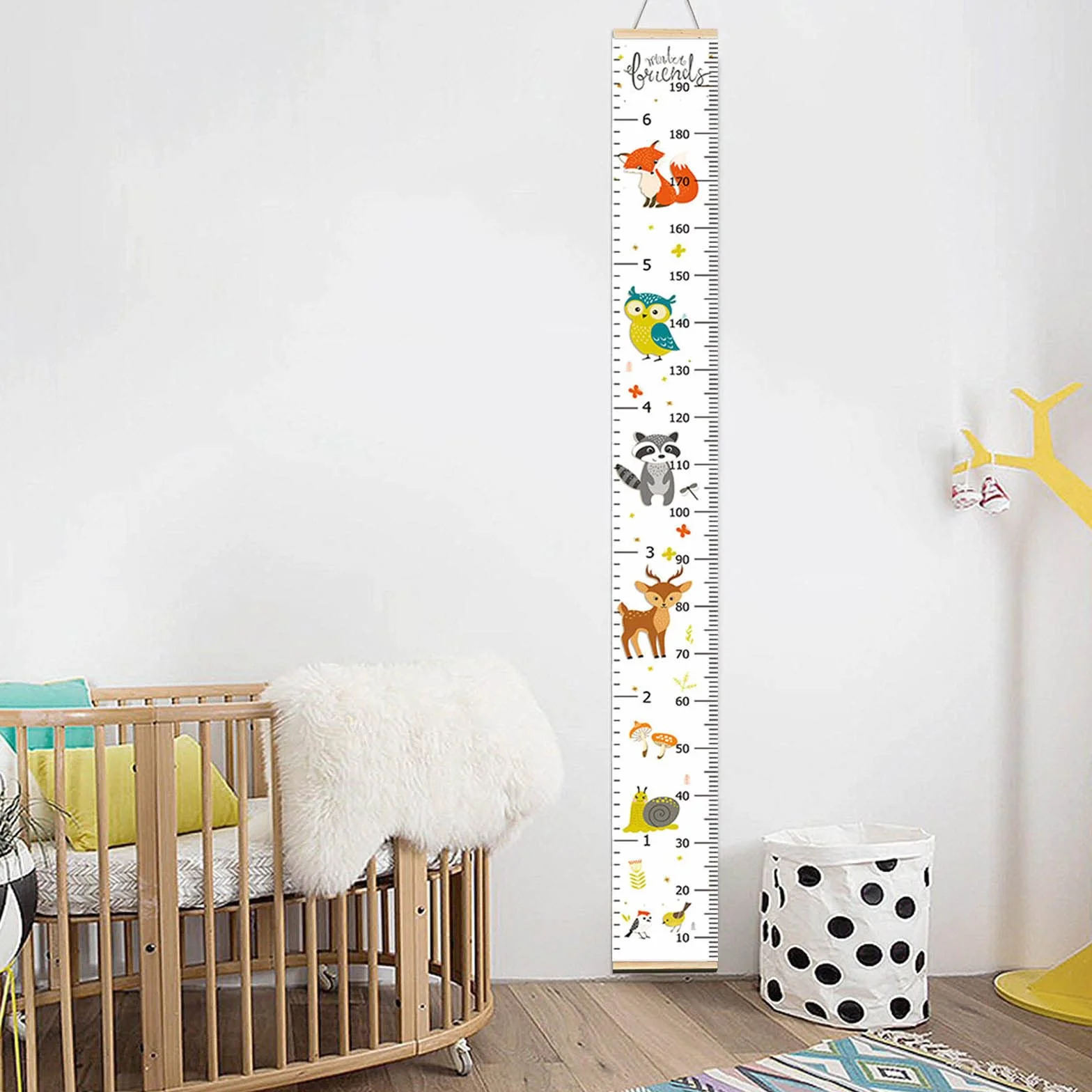 Asta di Altezza per Bambini Grafico Crescita Misurazione Tela Metro Parete Righello 200cm x 20cm