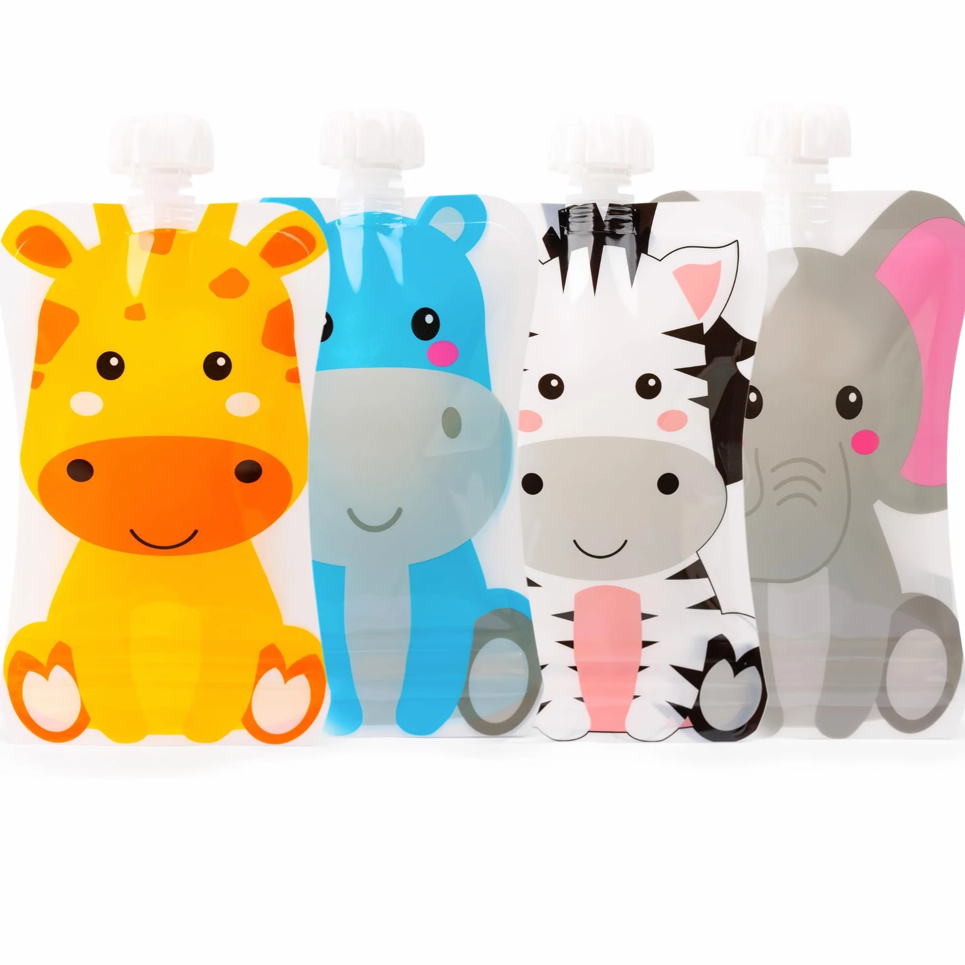 HOMYBABY® Sacchetti riutilizzabili per alimenti per bambini 4 pezzi - Sacchetti di frutta per alimentazione complementare bebè