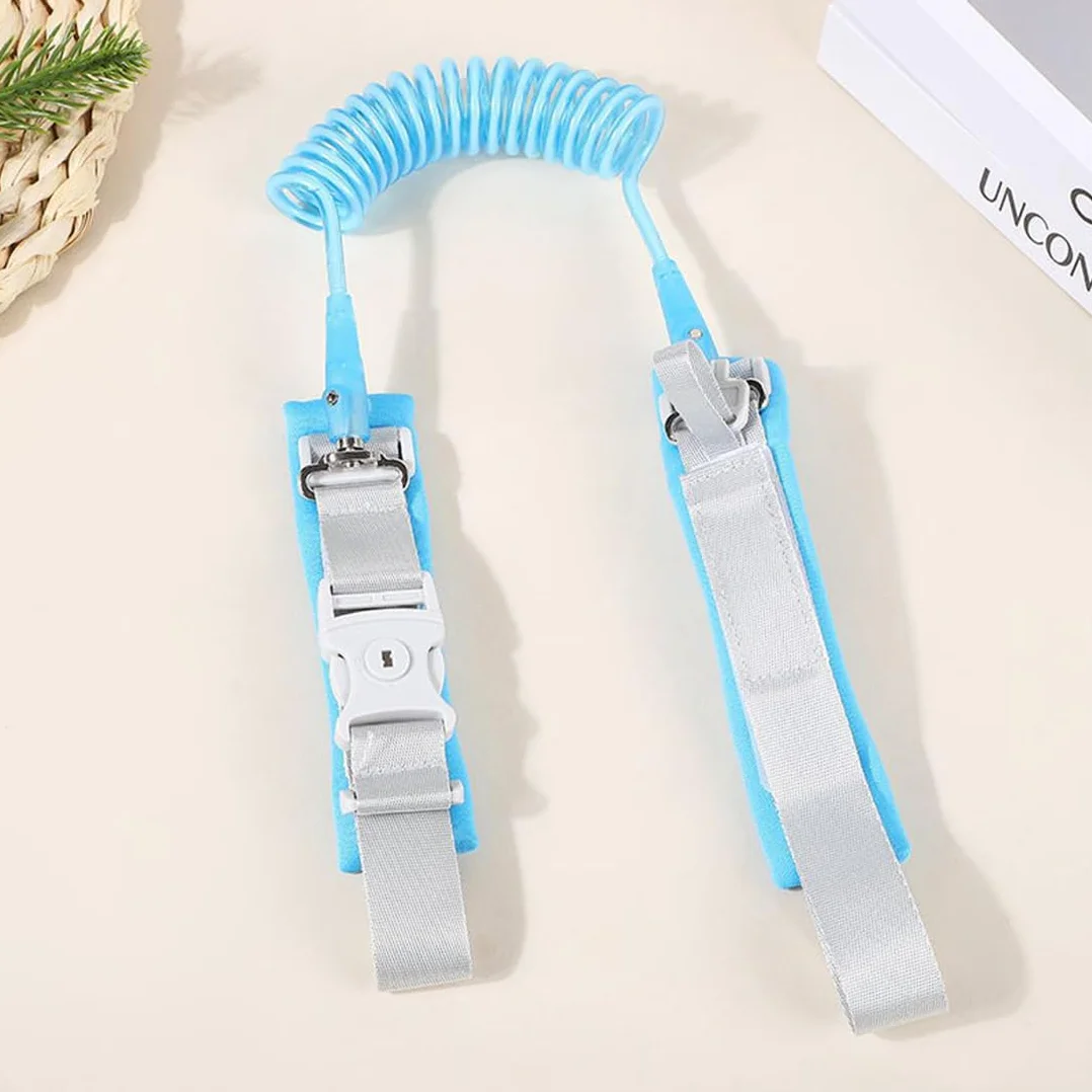 Bracciale Sicurezza Bambino 2.5M Anti-Perso Guinzaglio Portatile Blu