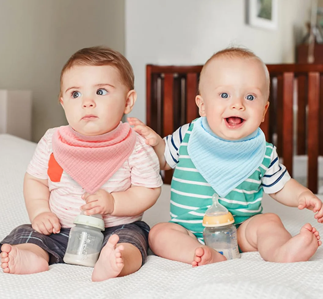 SLOSH Bavaglino Neonato Cotone Lavabile Assorbenti Morbidi Panno Drool per Burp